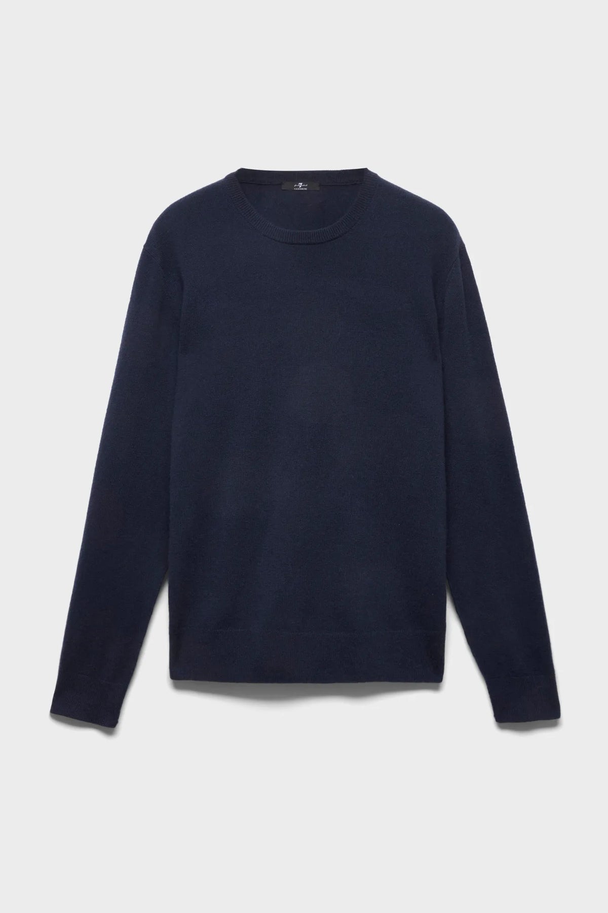 7 For All Mankind Blue Men Crewneck Sweater in Cashmere SKU: 7M0D0F16_1PJ Image 06