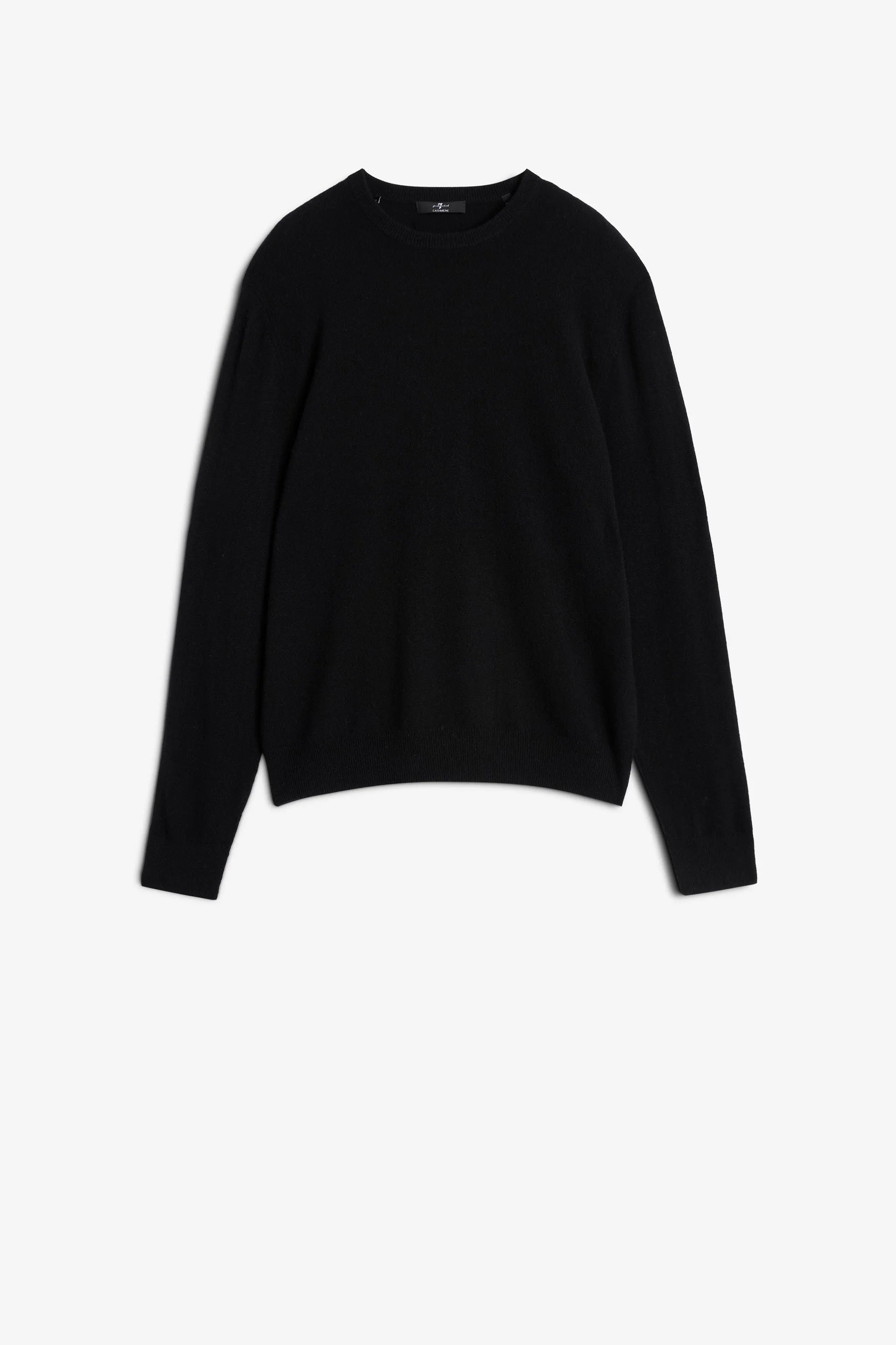7 For All Mankind_Black_Crew Neck Sweater in Cashmere_7M0D0F16_1PK_06