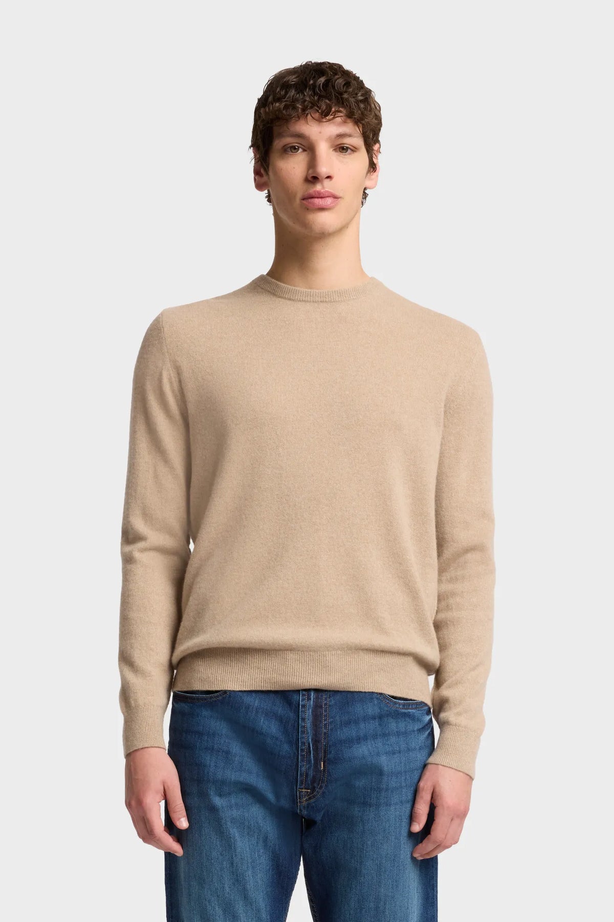 7 For All Mankind Amber Men Crewneck Sweater in Cashmere SKU: 7M0D0F16_1PM Image 02