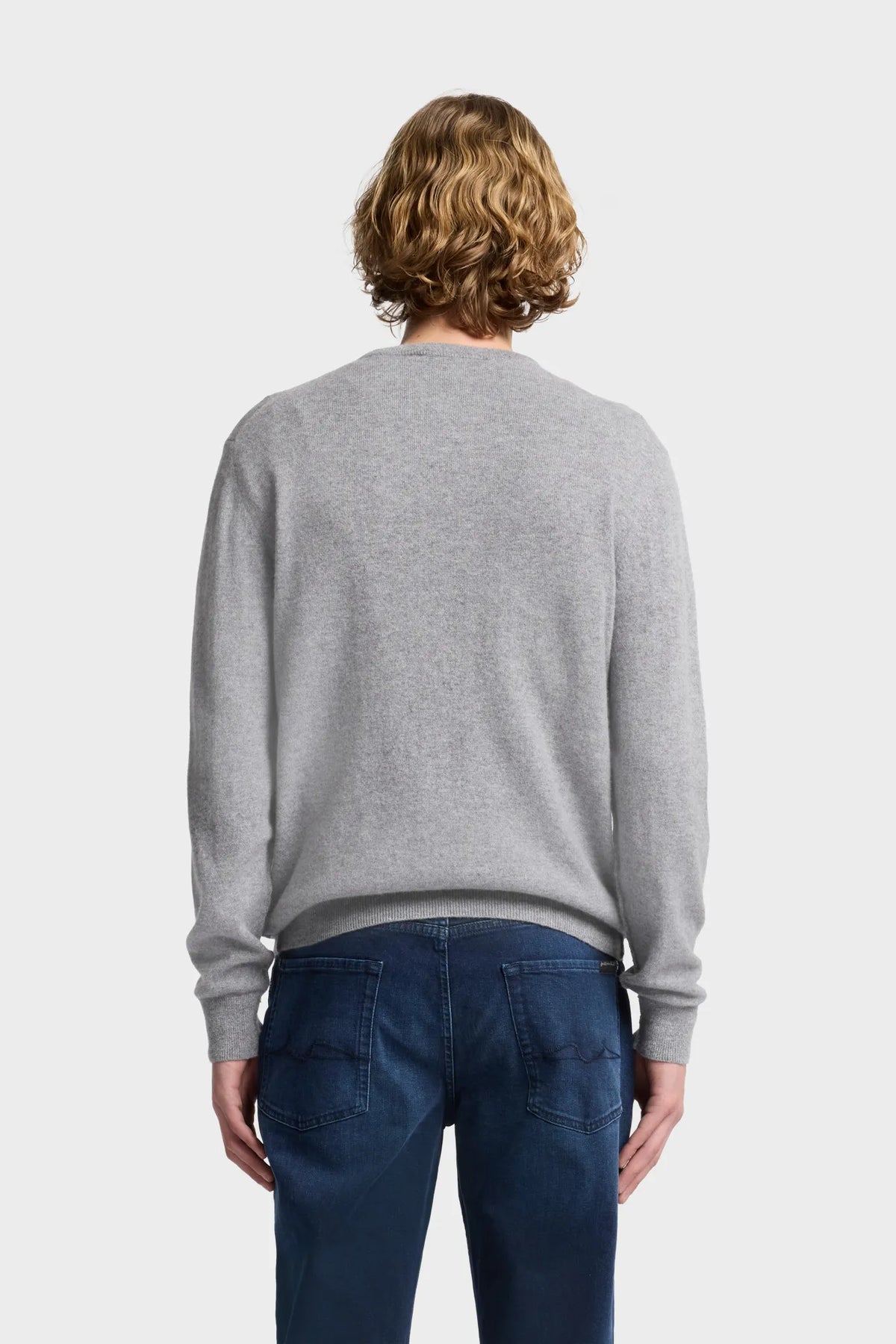 7 For All Mankind Slate Men Crewneck Sweater in Cashmere SKU: 7M0D0F16_1PO Image 04