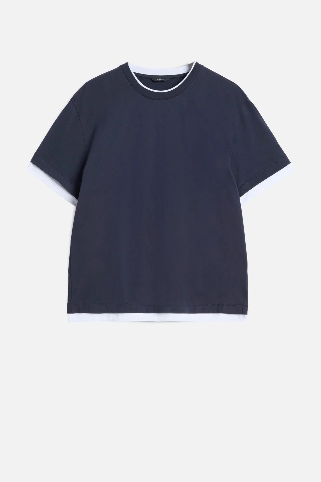 7 For All Mankind Midnight Men Double Layer Tee SKU: 7M8X0G54_3HU Image 01