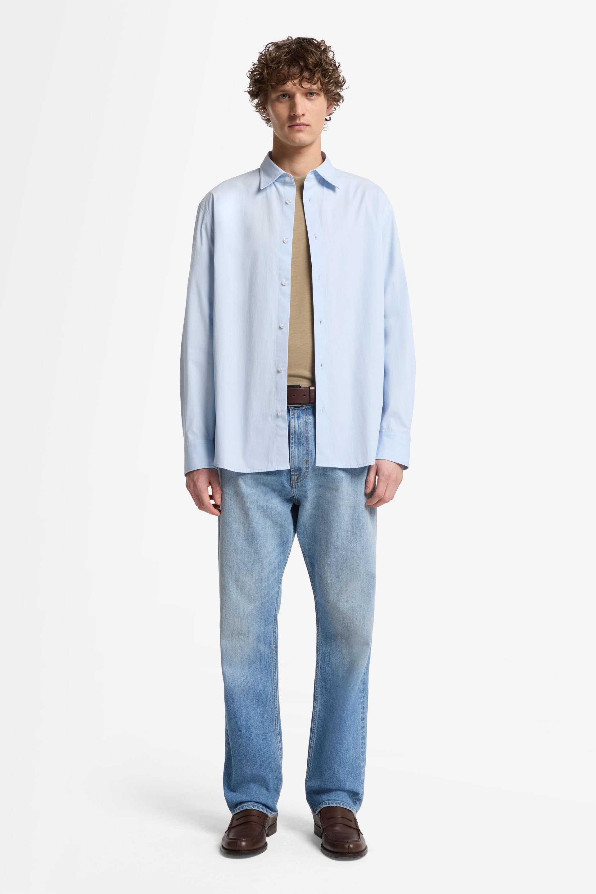 7 For All Mankind_Regular L/S Shirt Popeline Ice Blue_7MC10W36-IEE_IEE_02