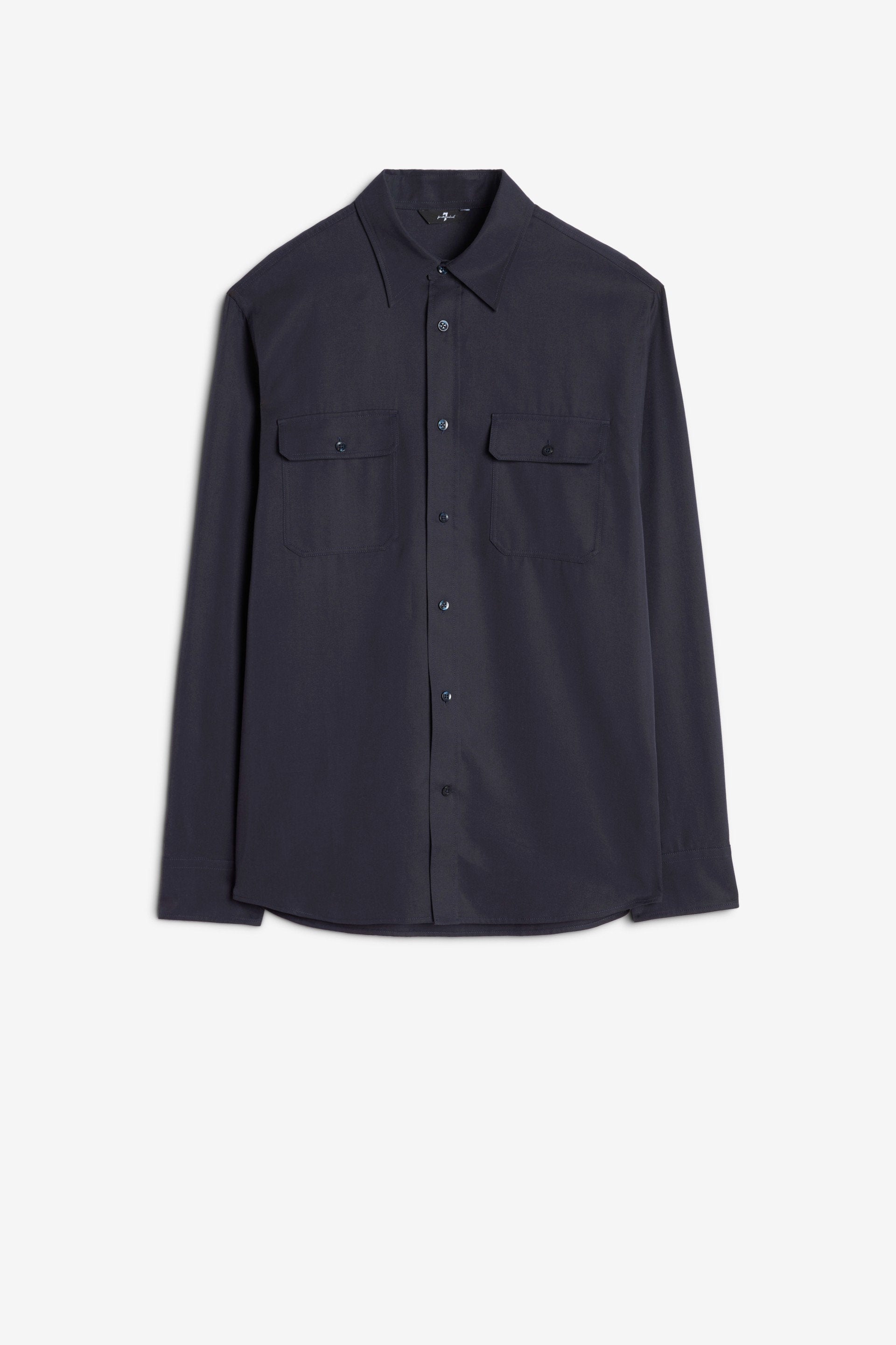 7 For All Mankind_Military Shirt Lyocell Navy with Pockets_7MC11W37-NVY_NVY_03