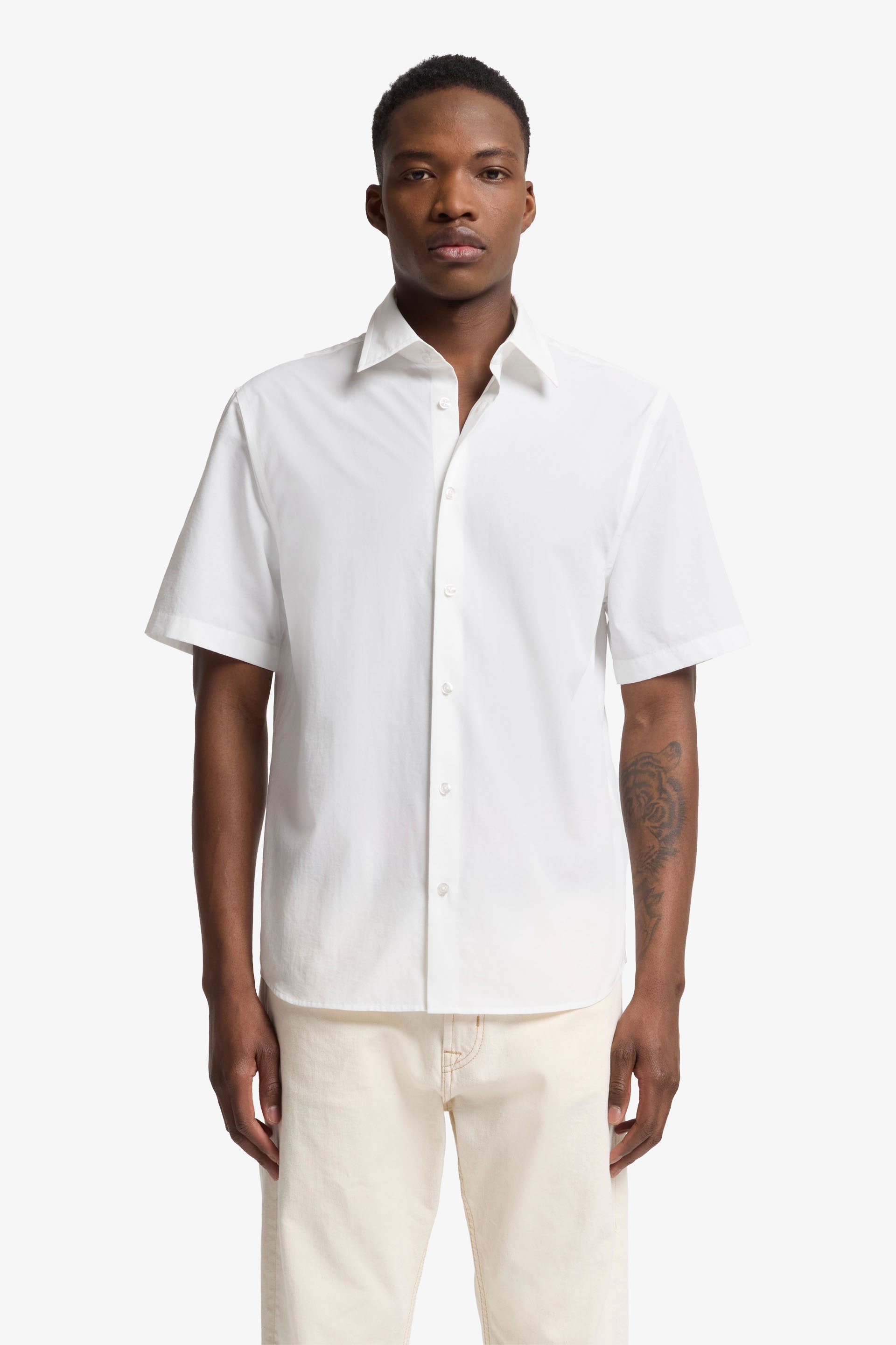 7 For All Mankind_S/S Regular Shirt Popeline White_7MC12W36-WHT_WHT_01