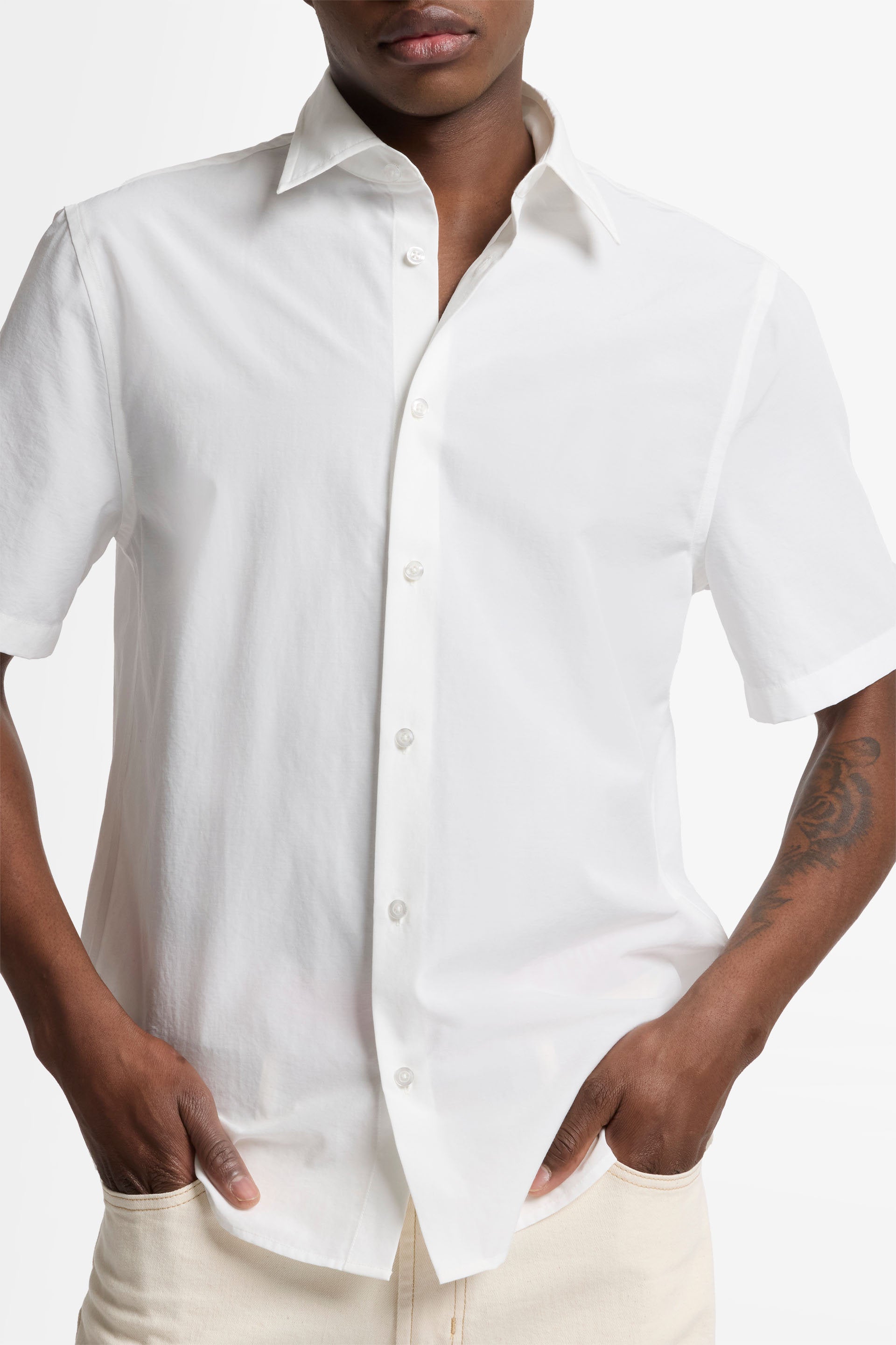 7 For All Mankind_S/S Regular Shirt Popeline White_7MC12W36-WHT_WHT_04