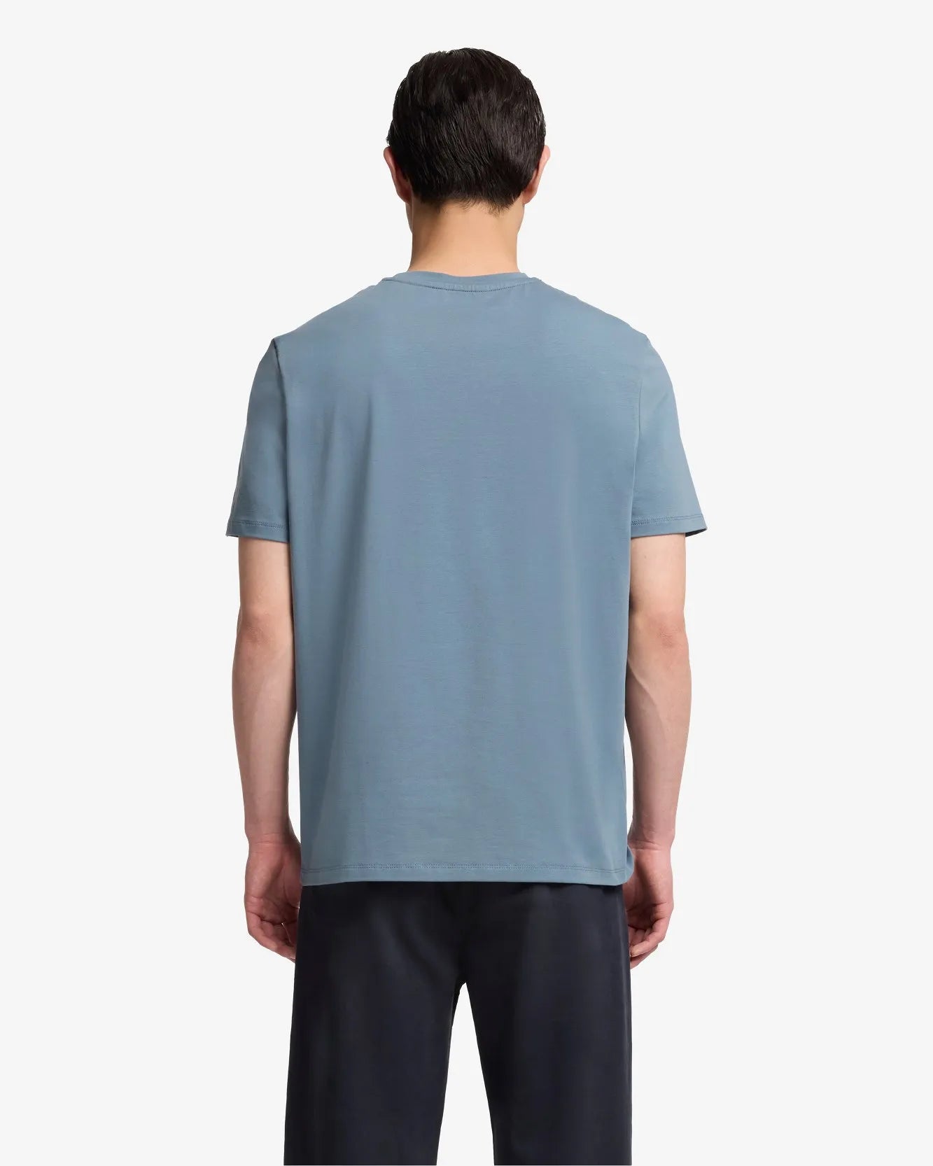 7 For All Mankind_Blue_Short Sleeve T-Shirt in Luxe Performance_7MM70F14_1VE_04