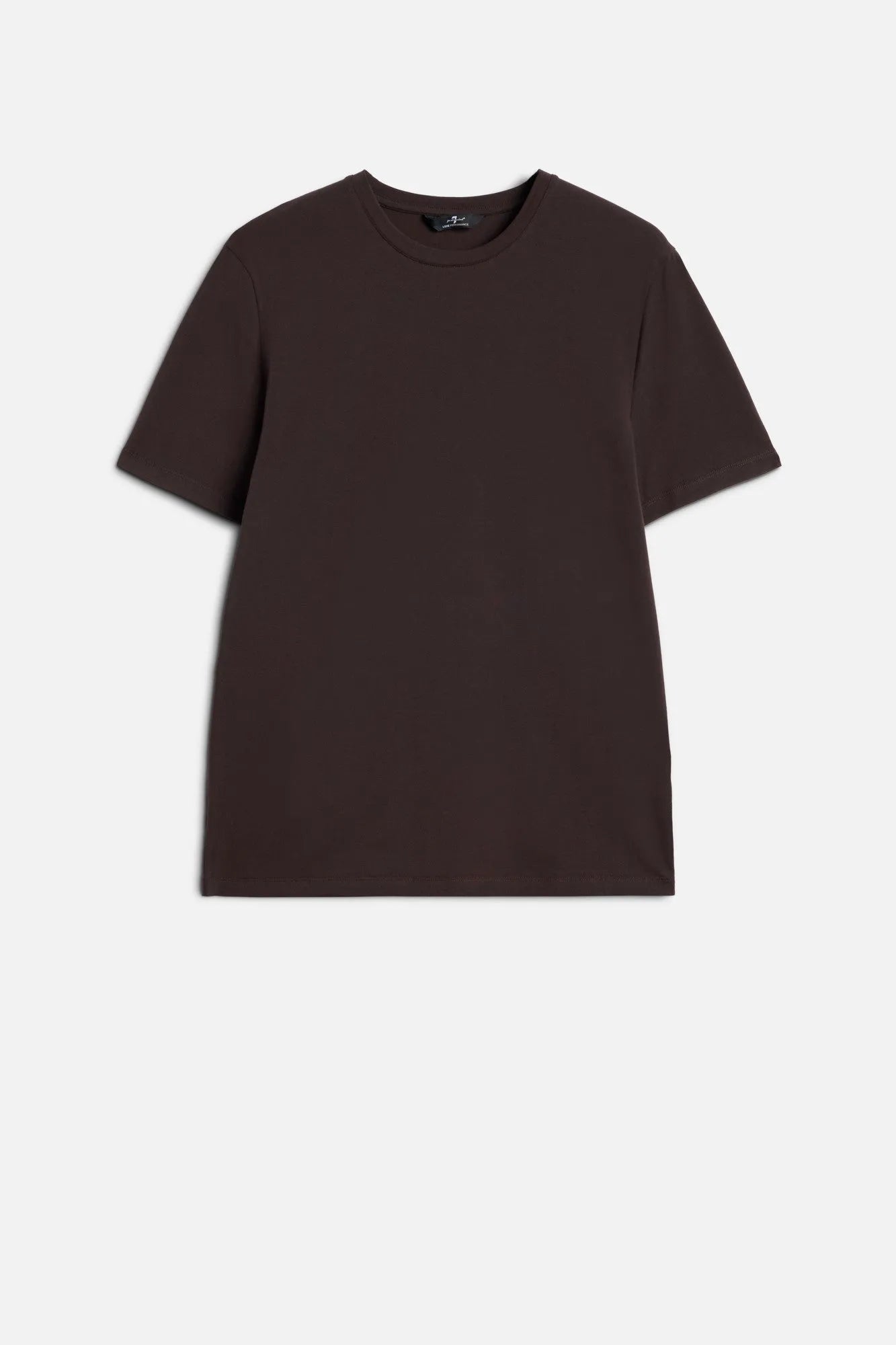 7 For All Mankind Espresso Men Tee in Luxe Performance SKU: 7MM70F14_3FH Image 01