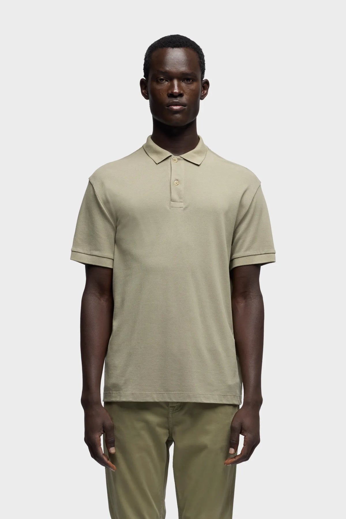 7 For All Mankind Army Men Short Sleeve Polo in Lyocell SKU: 7MP00H12_3JV Image 02