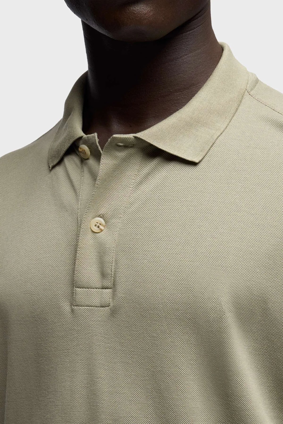 7 For All Mankind Army Men Short Sleeve Polo in Lyocell SKU: 7MP00H12_3JV Image 03