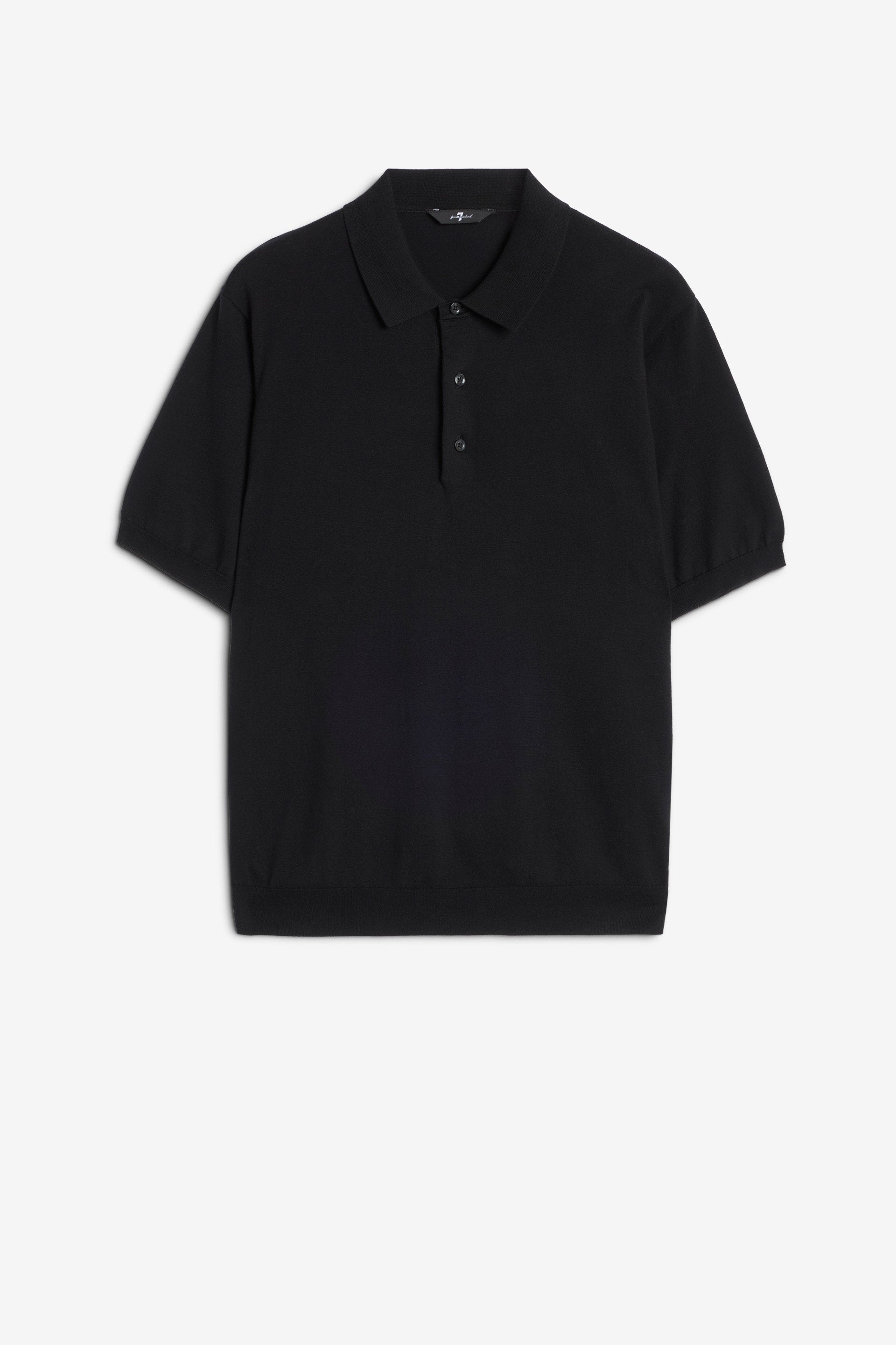 7 For All Mankind_Polo Cotton Black_7MP03K22-BLK_BLK_01