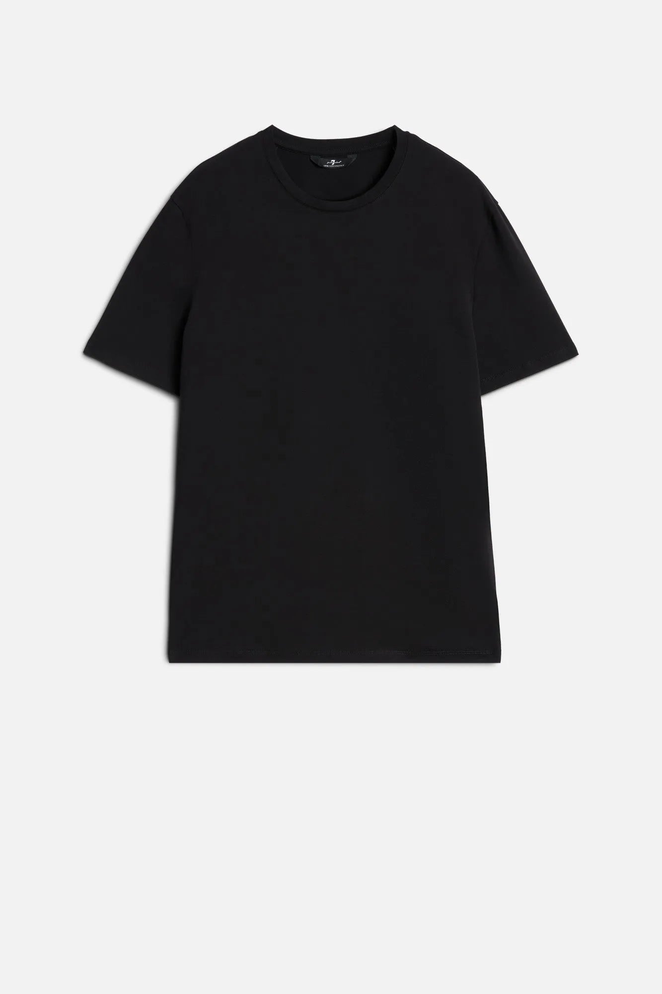 7 For All Mankind Black Men Tee in Luxe Performance SKU: 7MR01237_BLK Image 01