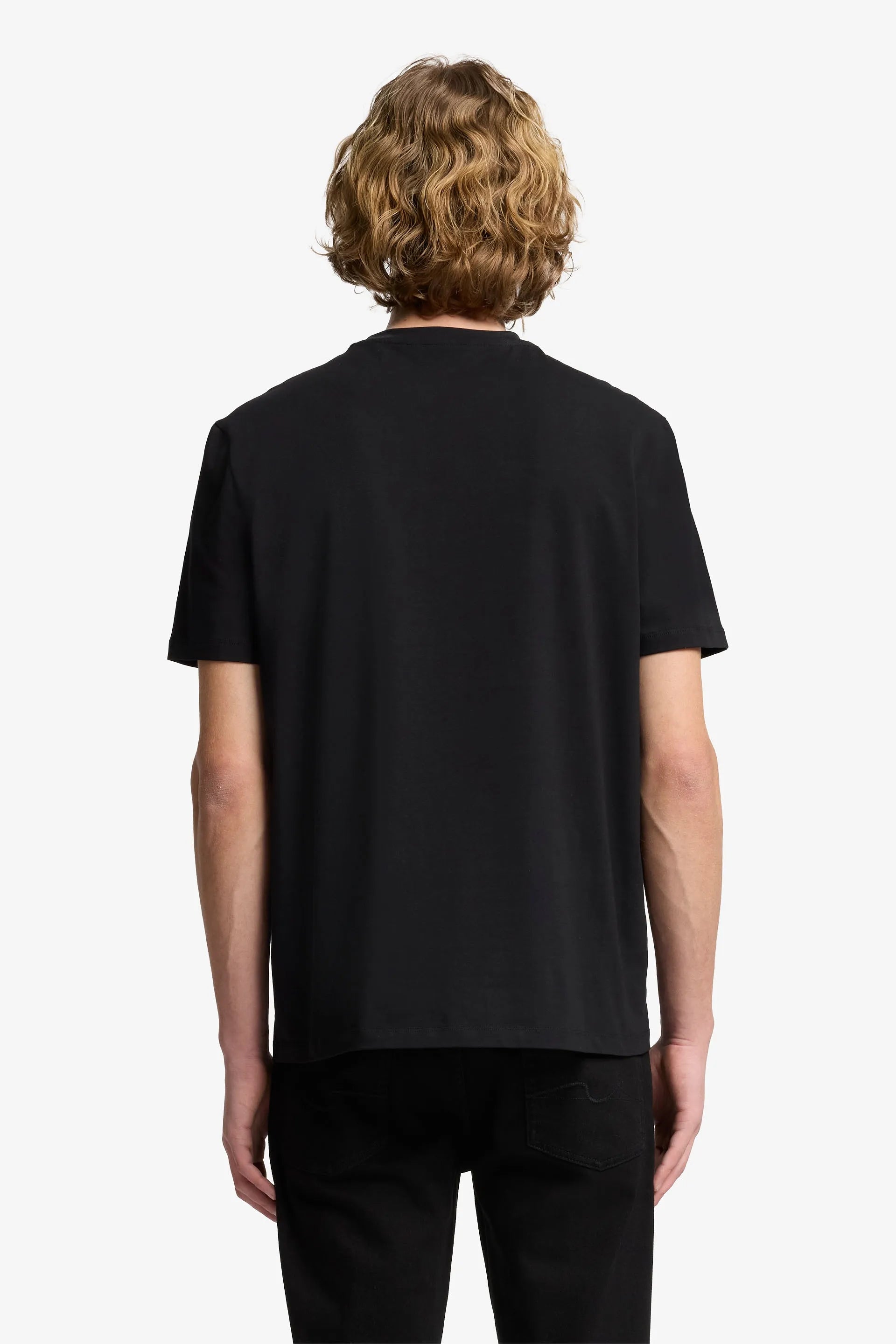 7 For All Mankind_Black_Short Sleeve T-Shirt in Luxe Performance_7MR01237_BLK_04
