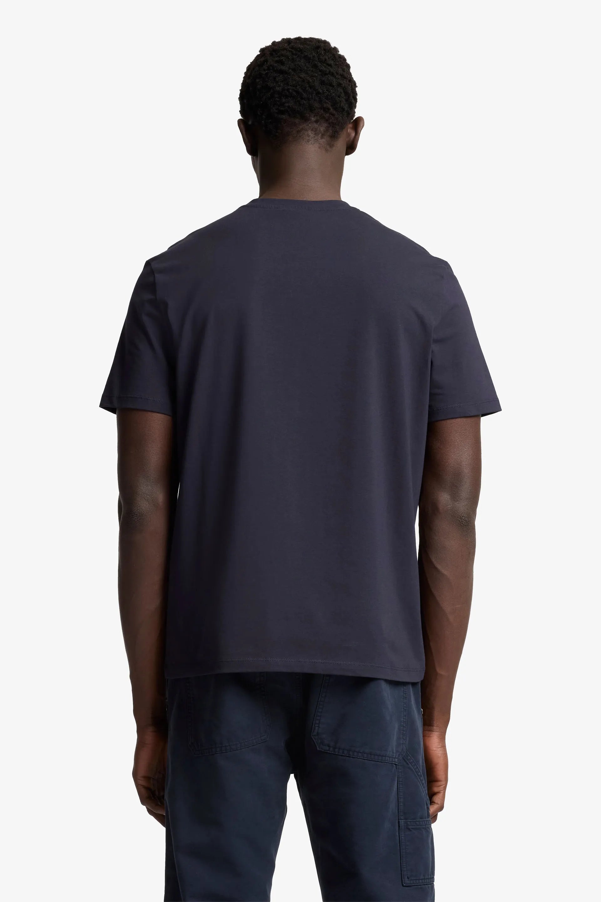7 For All Mankind_Dark Blue_Short Sleeve T-Shirt in Luxe Performance_7MR01237_NVY_04