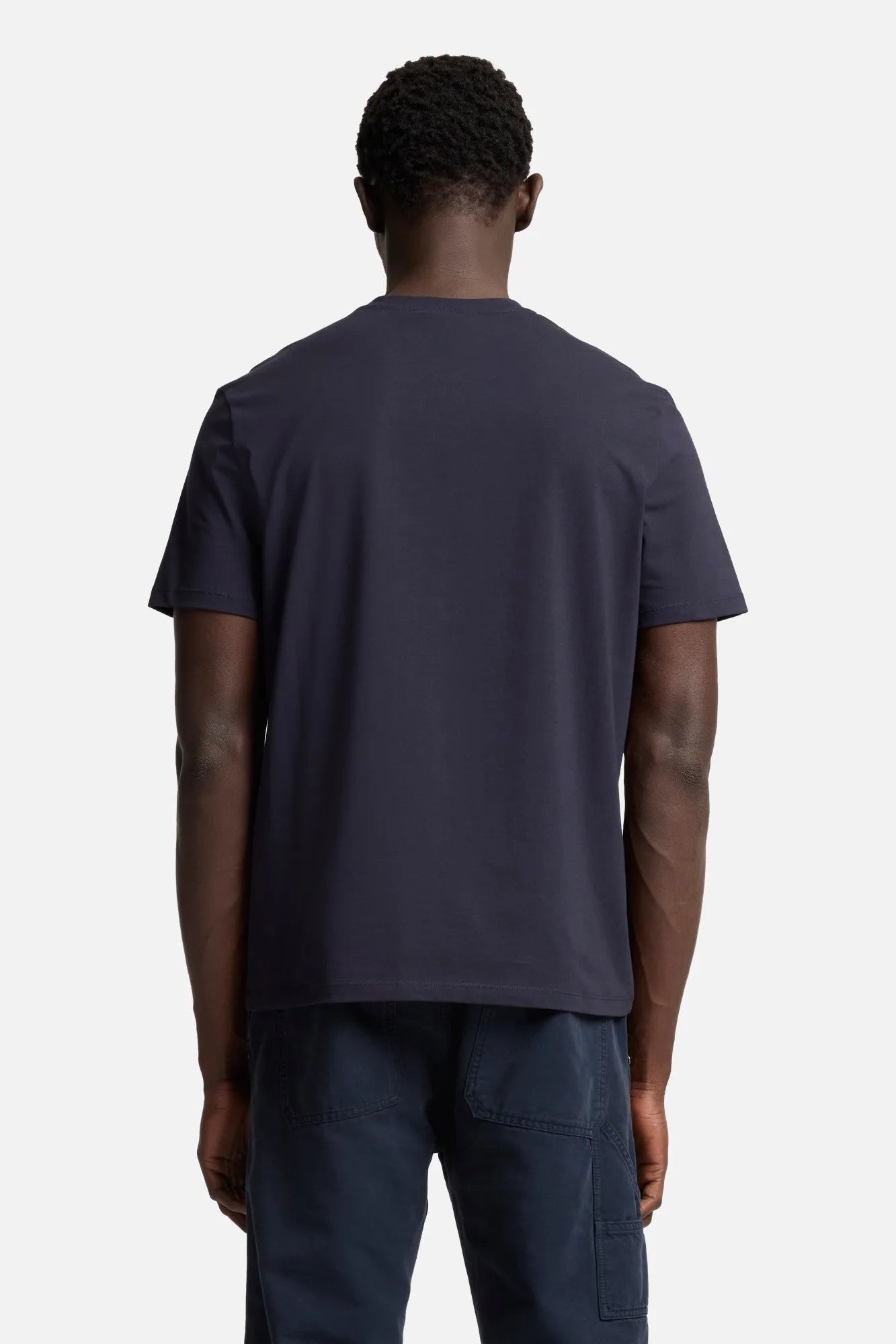 7 For All Mankind Navy Men Tee in Luxe Performance SKU: 7MR01237_NVY Image 05
