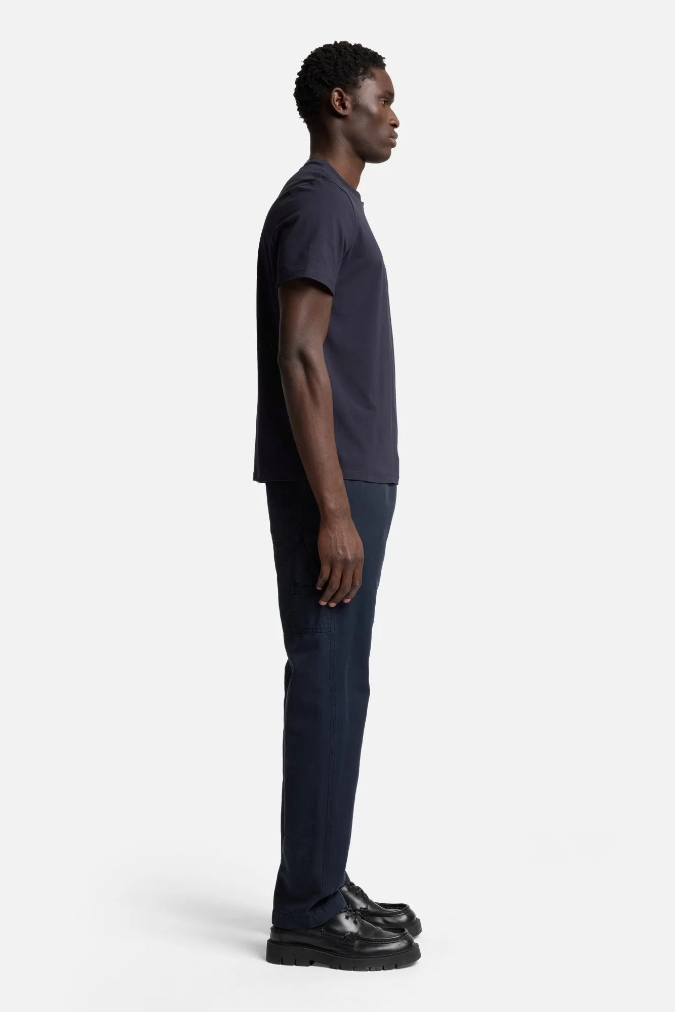 7 For All Mankind Navy Men Tee in Luxe Performance SKU: 7MR01237_NVY Image 06