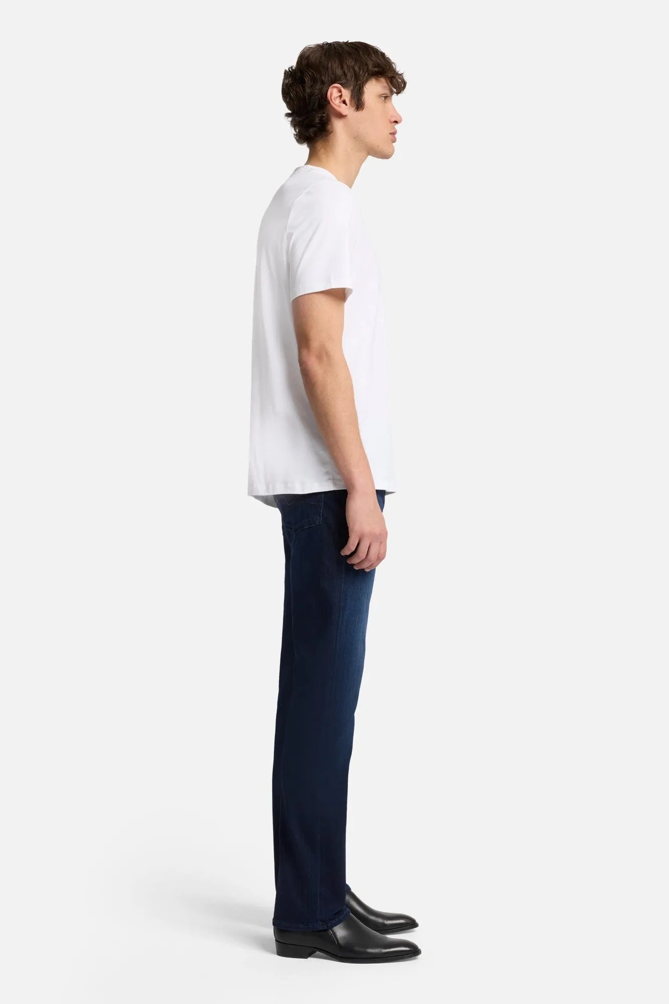 7 For All Mankind White Men Tee in Luxe Performance SKU: 7MR01237_WHT Image 06