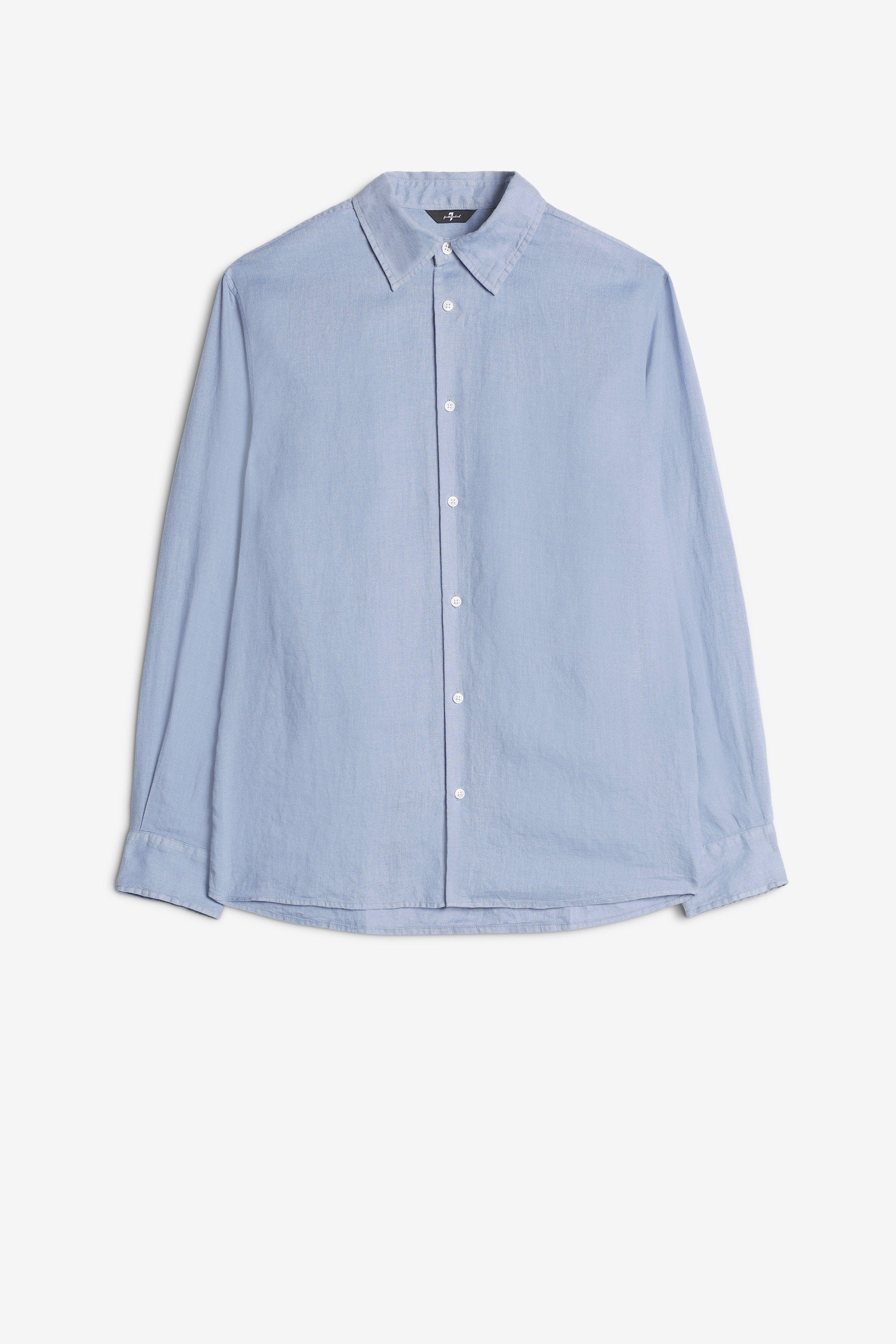 7 For All Mankind_Regular L/S Shirt Linen Slate Blue_7MS07W32-1FG_1FG_03