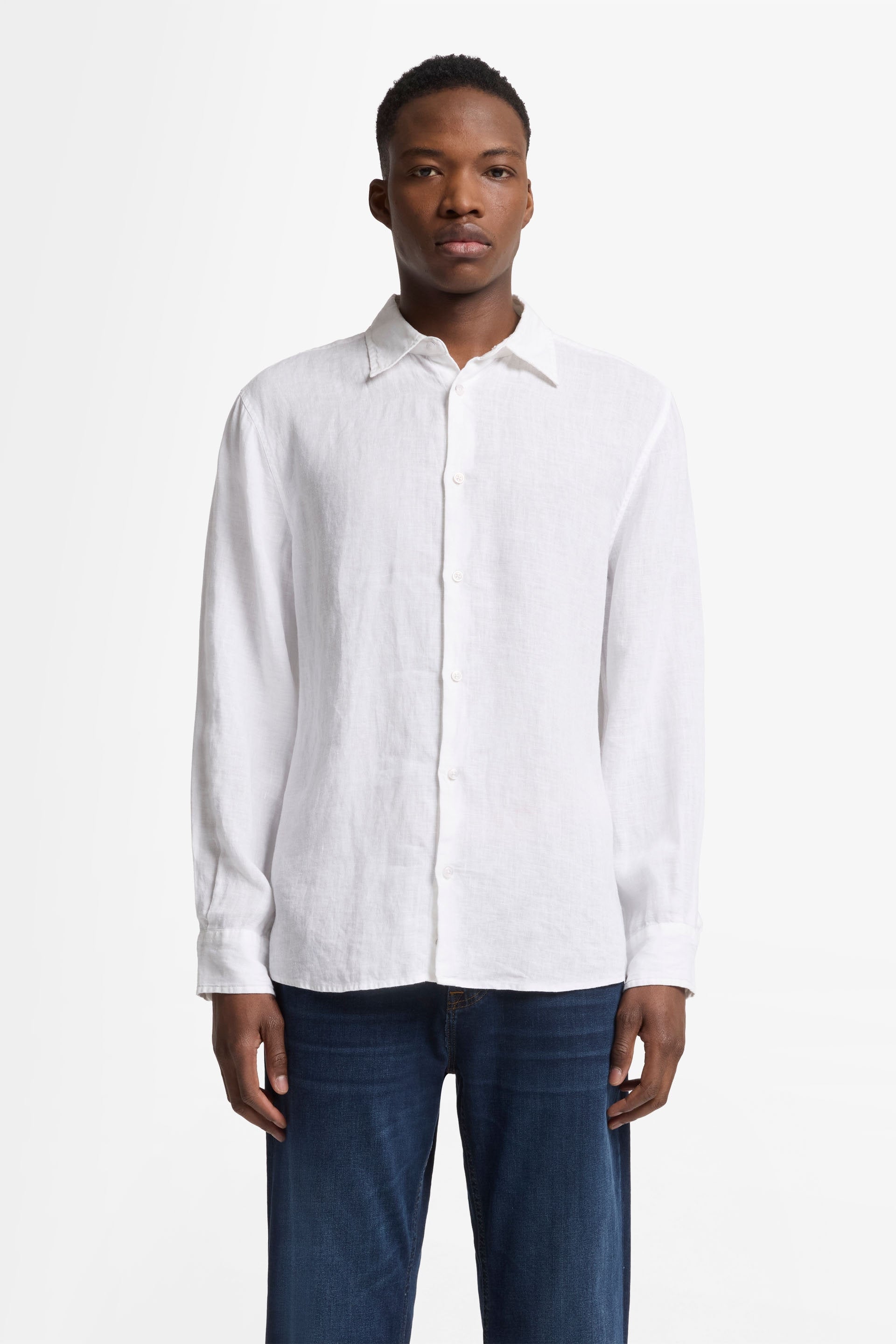 7 For All Mankind_Regular Shirt Linen White_7MS07W32-WHT_WHT_02