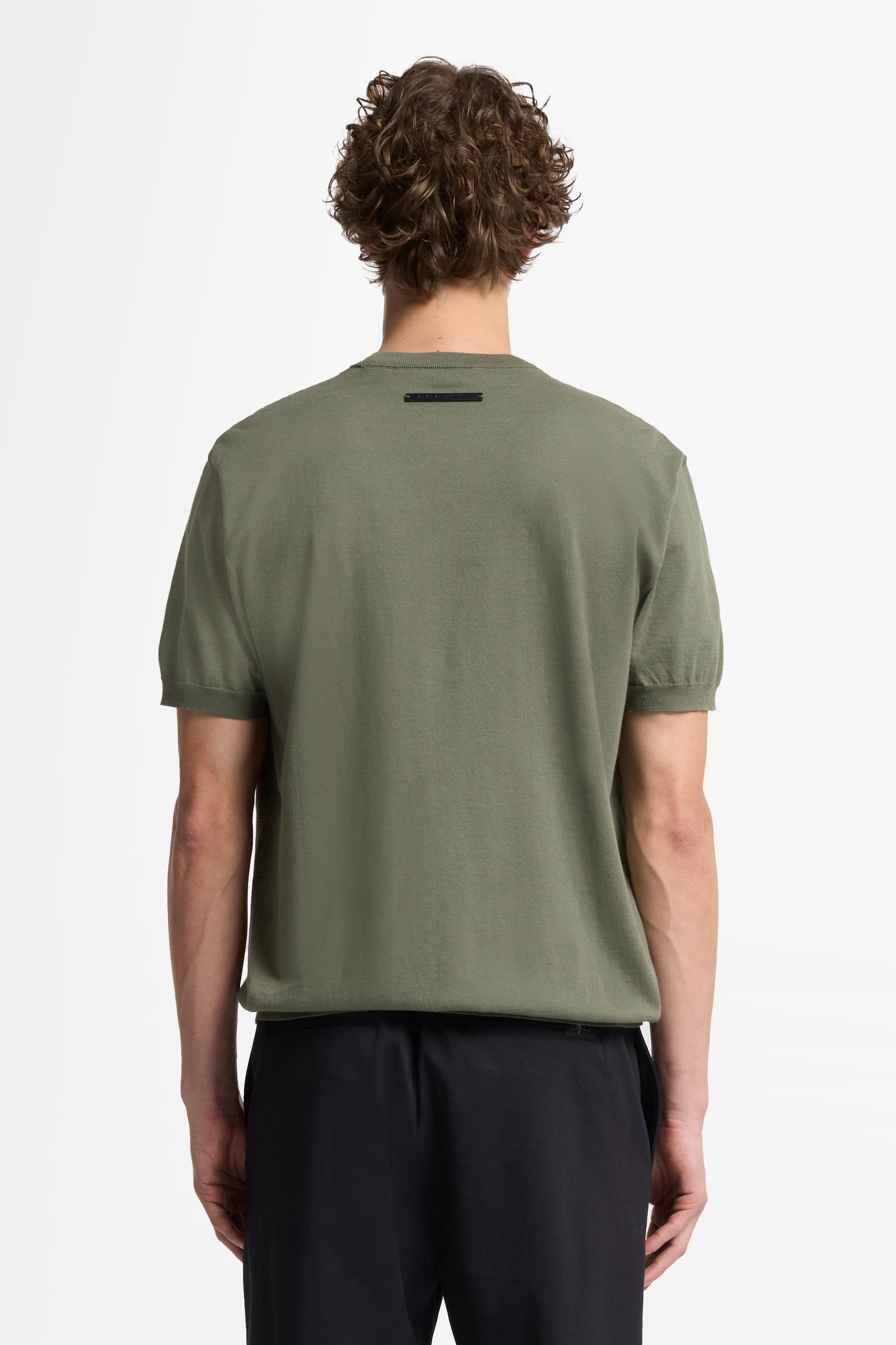 7 For All Mankind_Round Neck S/S Tee Cotton Army_7MT02K22-AMN_AMN_05