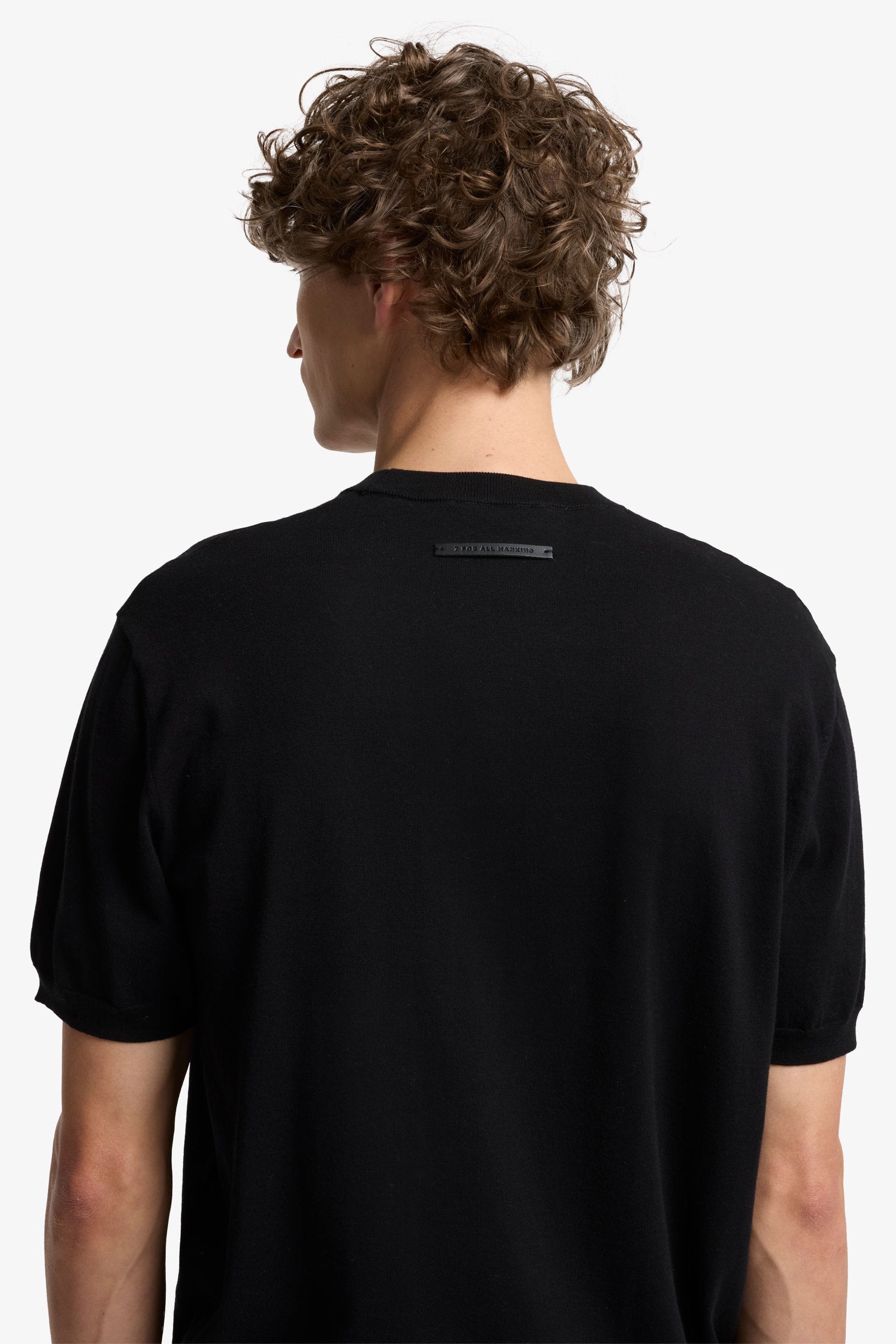 7 For All Mankind_Round Neck S/S Tee Cotton Black_7MT02K22-BLK_BLK_04
