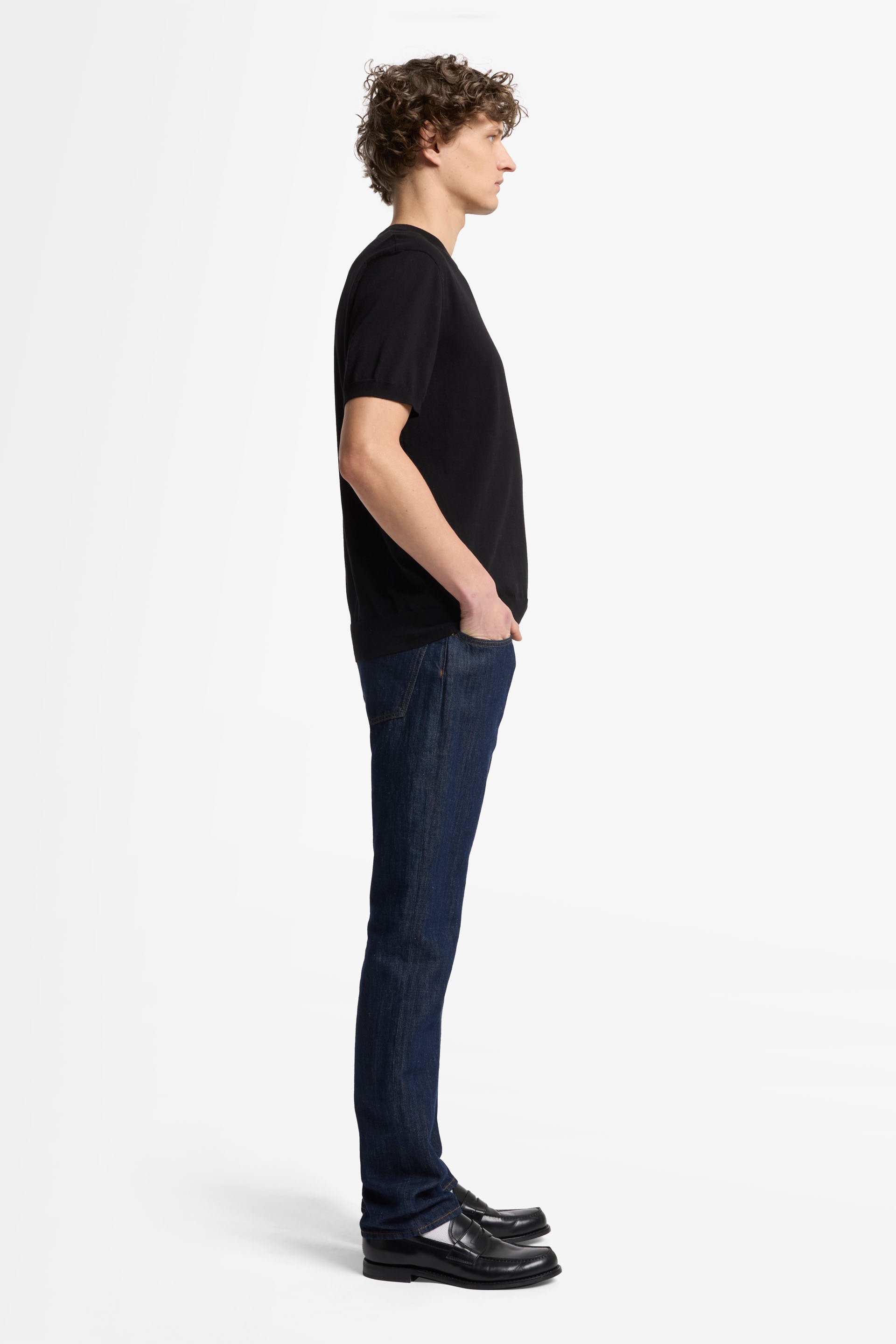 7 For All Mankind_Round Neck S/S Tee Cotton Black_7MT02K22-BLK_BLK_06