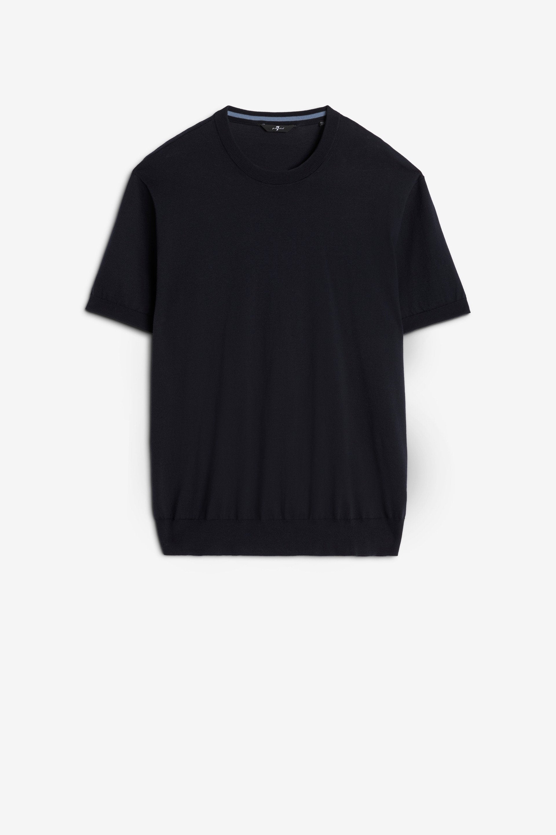 7 For All Mankind_Round Neck S/S Tee Cotton Navy_7MT02K22-DNV_DNV_03