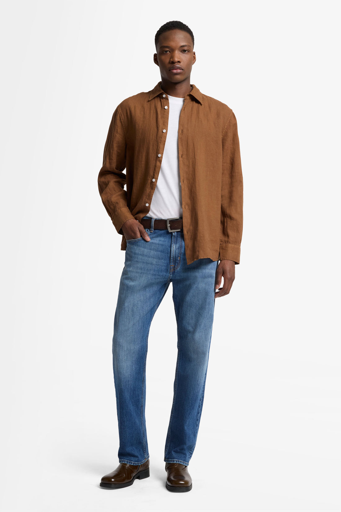 7 For All Mankind_Crewneck S/S Tee Cotton Lyocell White_7MT04J09-WHT_WHT_02