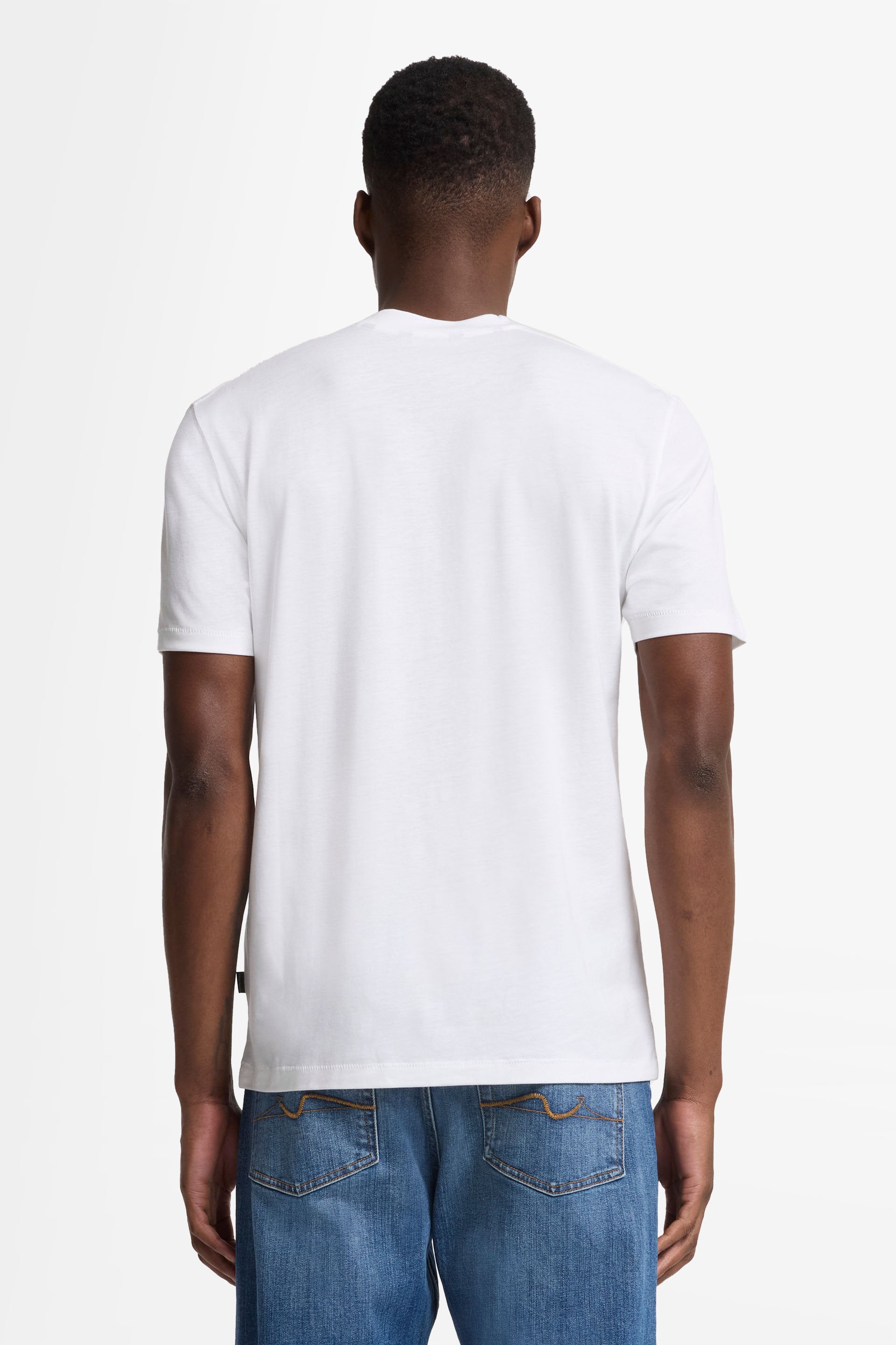 7 For All Mankind_Crewneck S/S Tee Cotton Lyocell White_7MT04J09-WHT_WHT_05