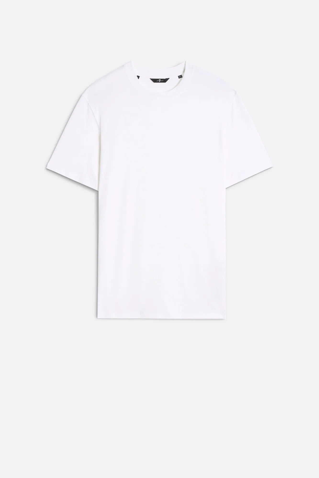 7 For All Mankind White Men Crewneck Tee in Lyocell SKU: 7MT04J09_WHT Image 01