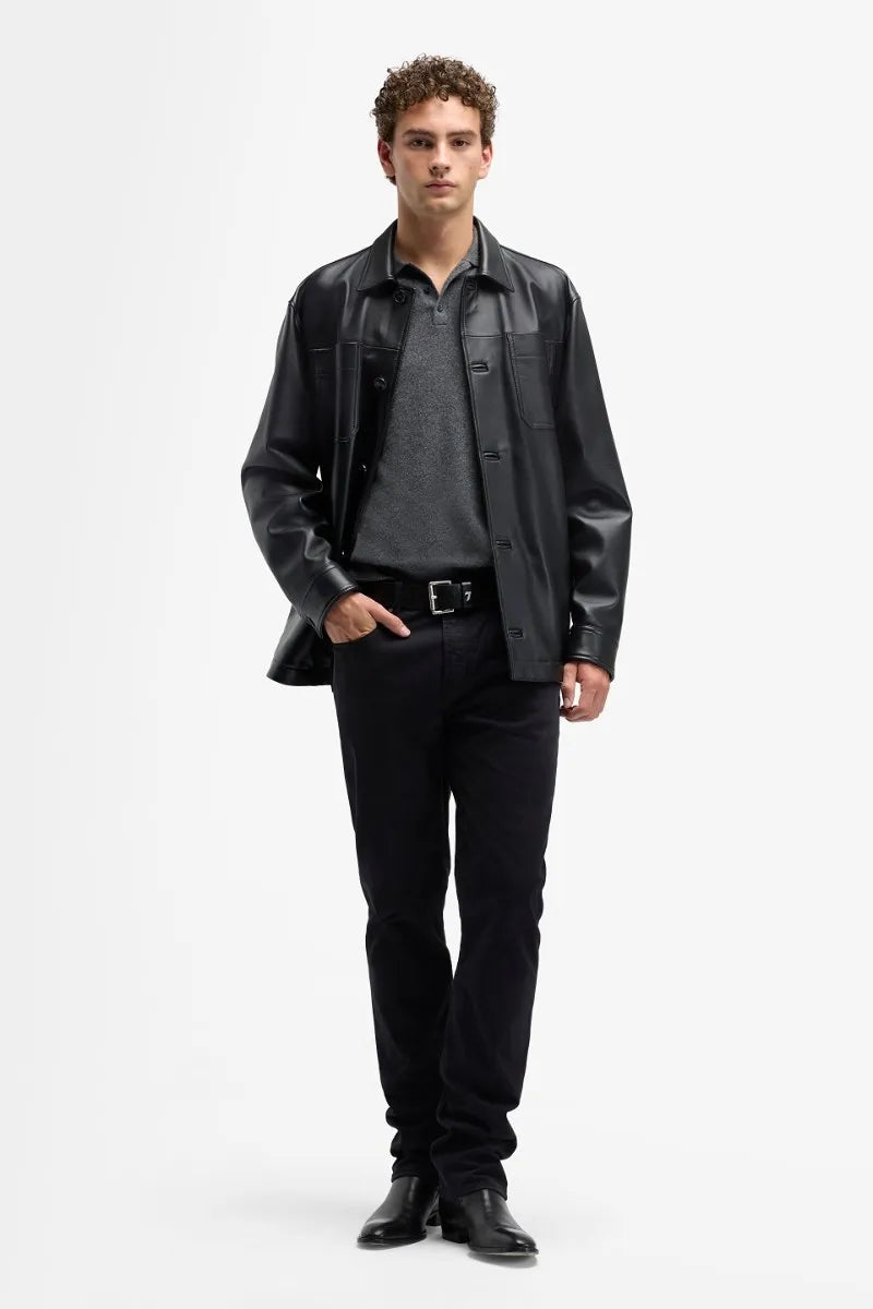 7 For All Mankind_Grey_Long Sleeve Polo Sweater in Cashmere_7MU50F16_1PG_02