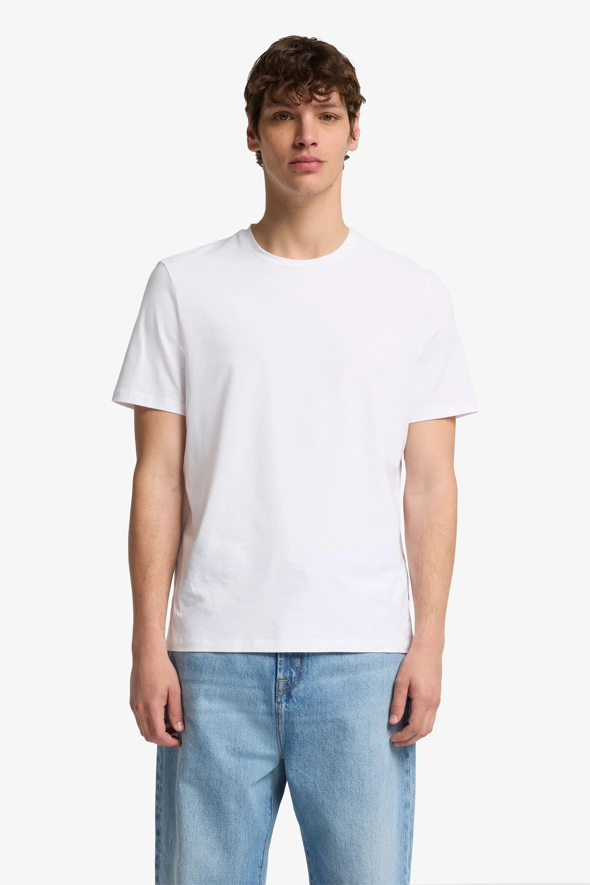 7 For All Mankind_White_3 Pack Luxe Performance Short Sleeve Tee in Luxe Performance_7MZ90F14_01W_01