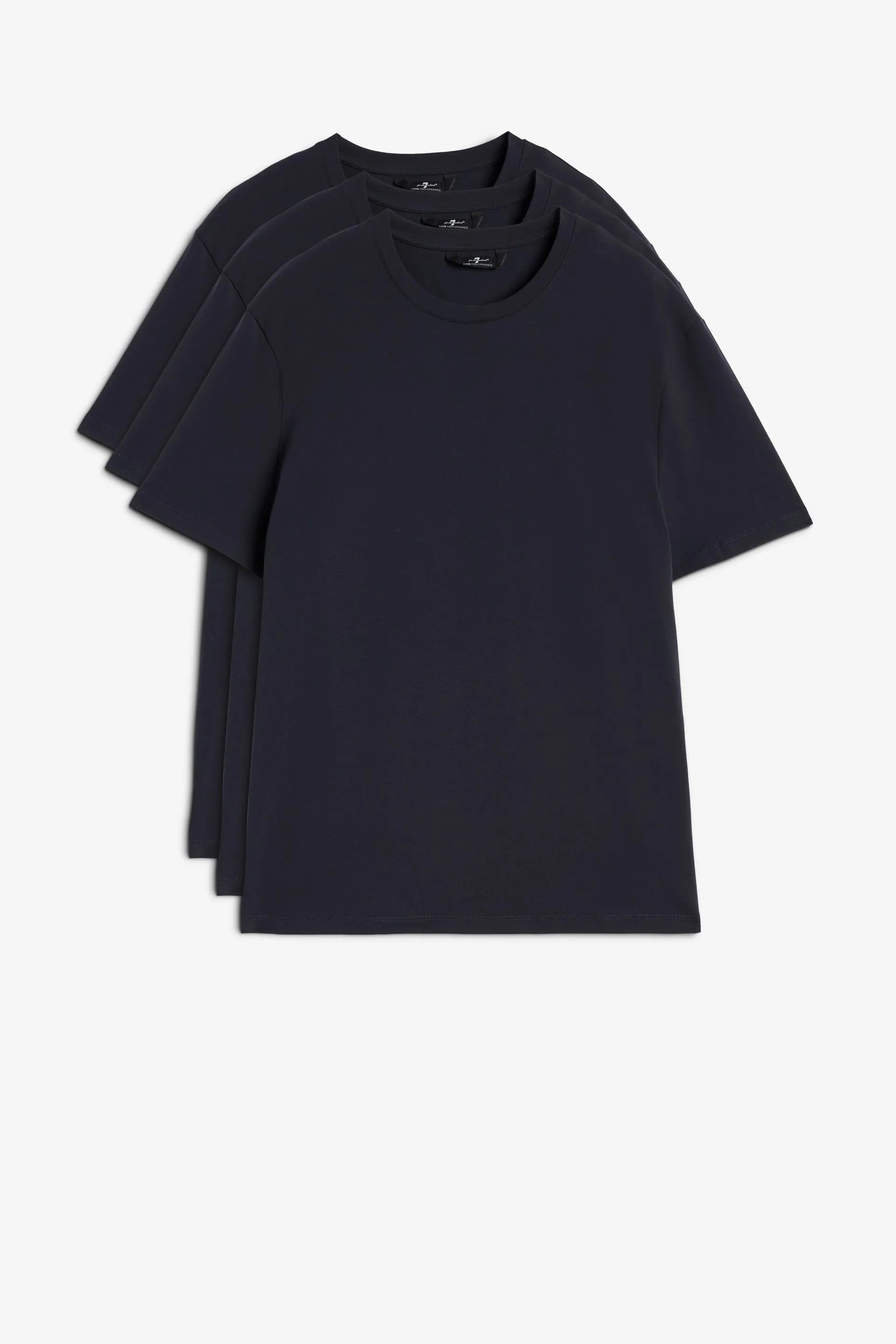 7 For All Mankind_Navy_3 Pack Luxe Performance Short Sleeve Tee in Luxe Performance_7MZ90F14_AVY_03