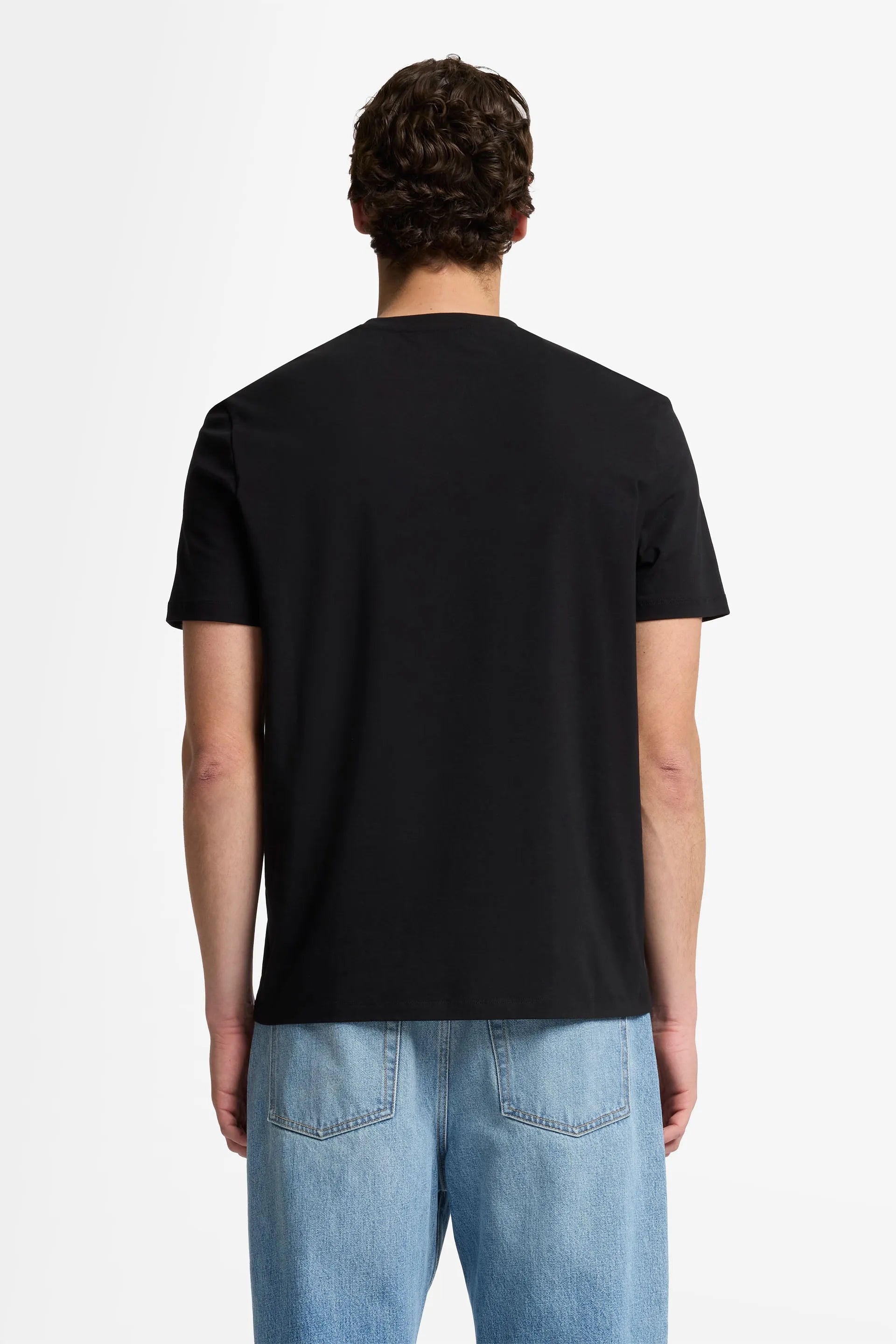 7 For All Mankind_Black_3 Pack Luxe Performance Short Sleeve Tee in Luxe Performance_7MZ90F14_BCK_02