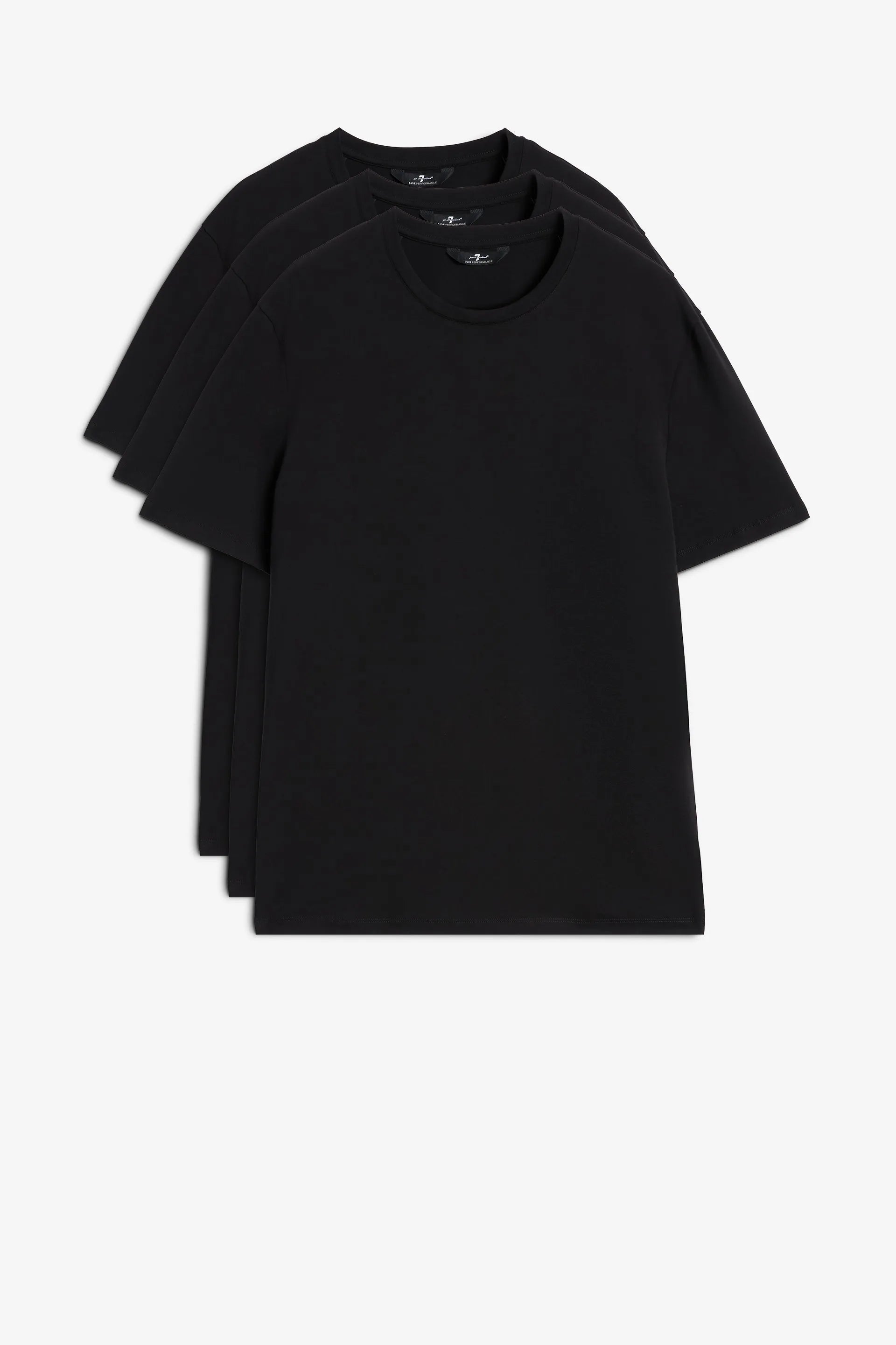 7 For All Mankind_Black_3 Pack Luxe Performance Short Sleeve Tee in Luxe Performance_7MZ90F14_BCK_03