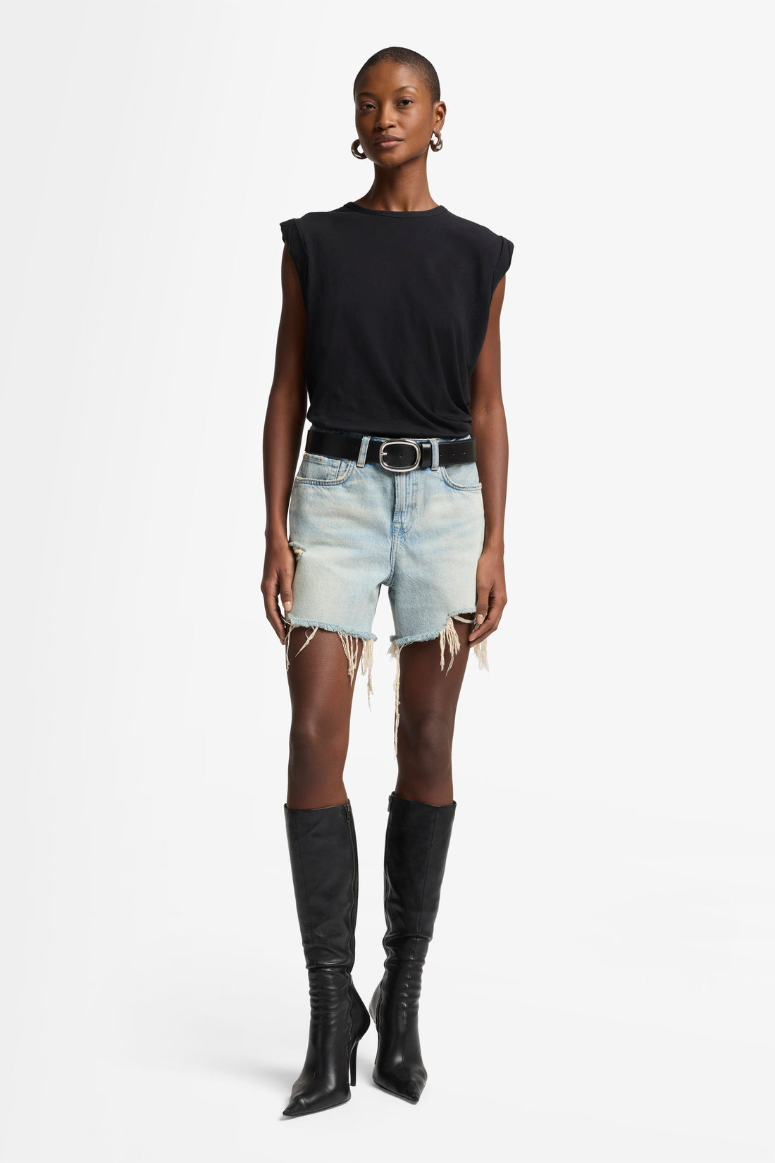 7 For All Mankind_Muscle Tee Linen Black_7N007F67-BLK_BLK_02