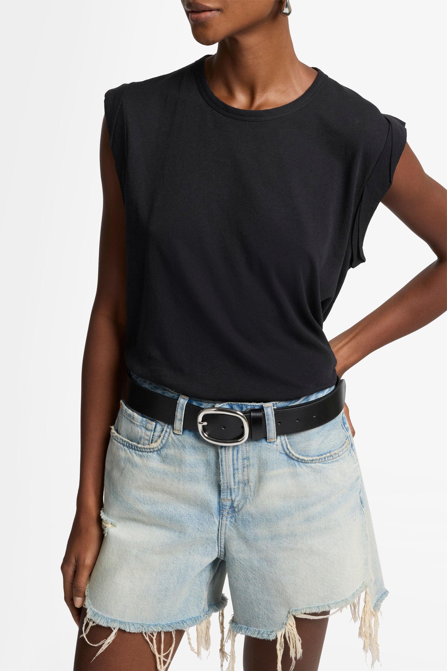 7 For All Mankind_Muscle Tee Linen Black_7N007F67-BLK_BLK_04