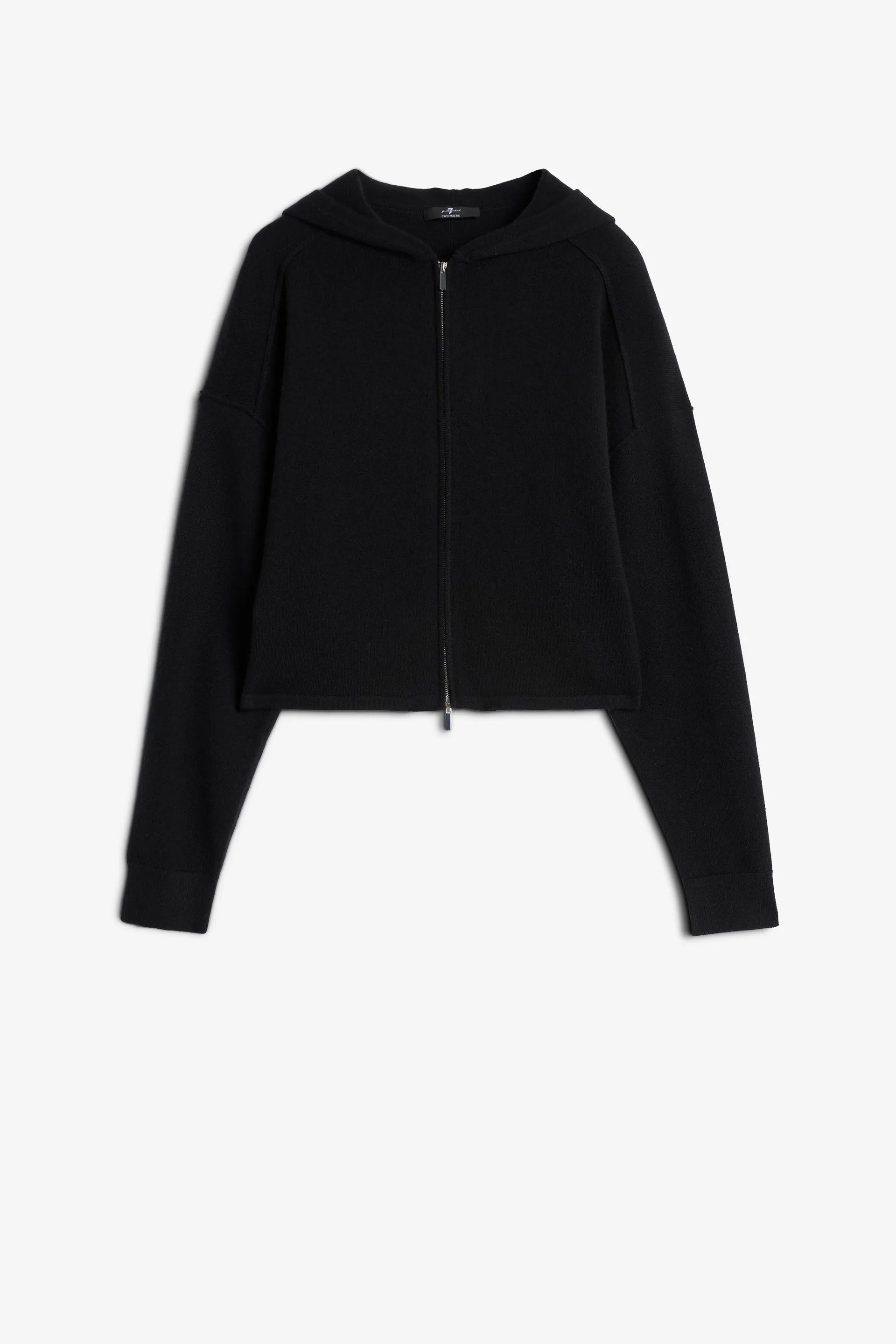 7 For All Mankind_Black_Zipper Hoodie in Cashmere_7N0K0F17_1PK_06