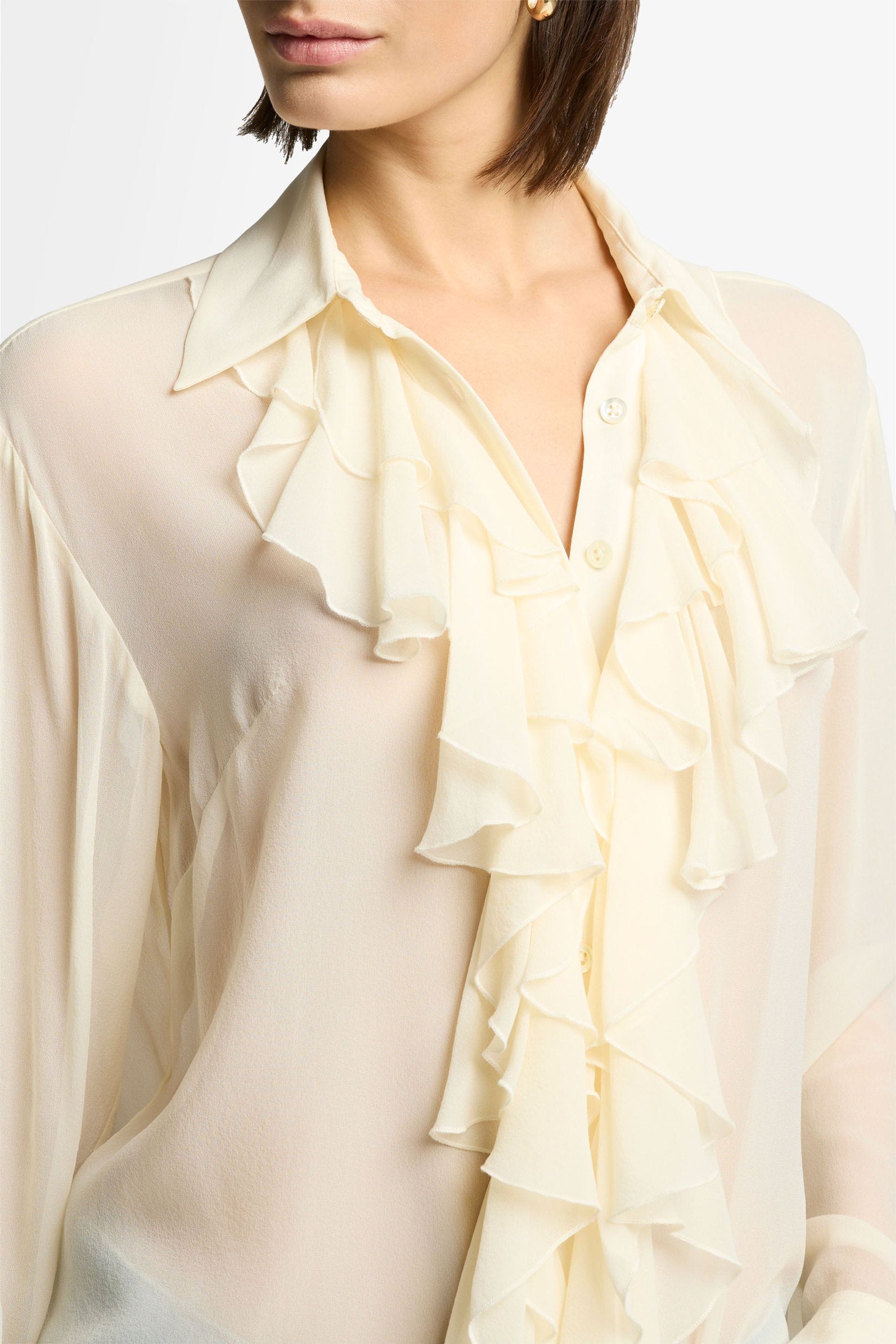 7 For All Mankind_Ruffle Shirt Silk Solitary Star_7N201A71-SIY_SIY_04