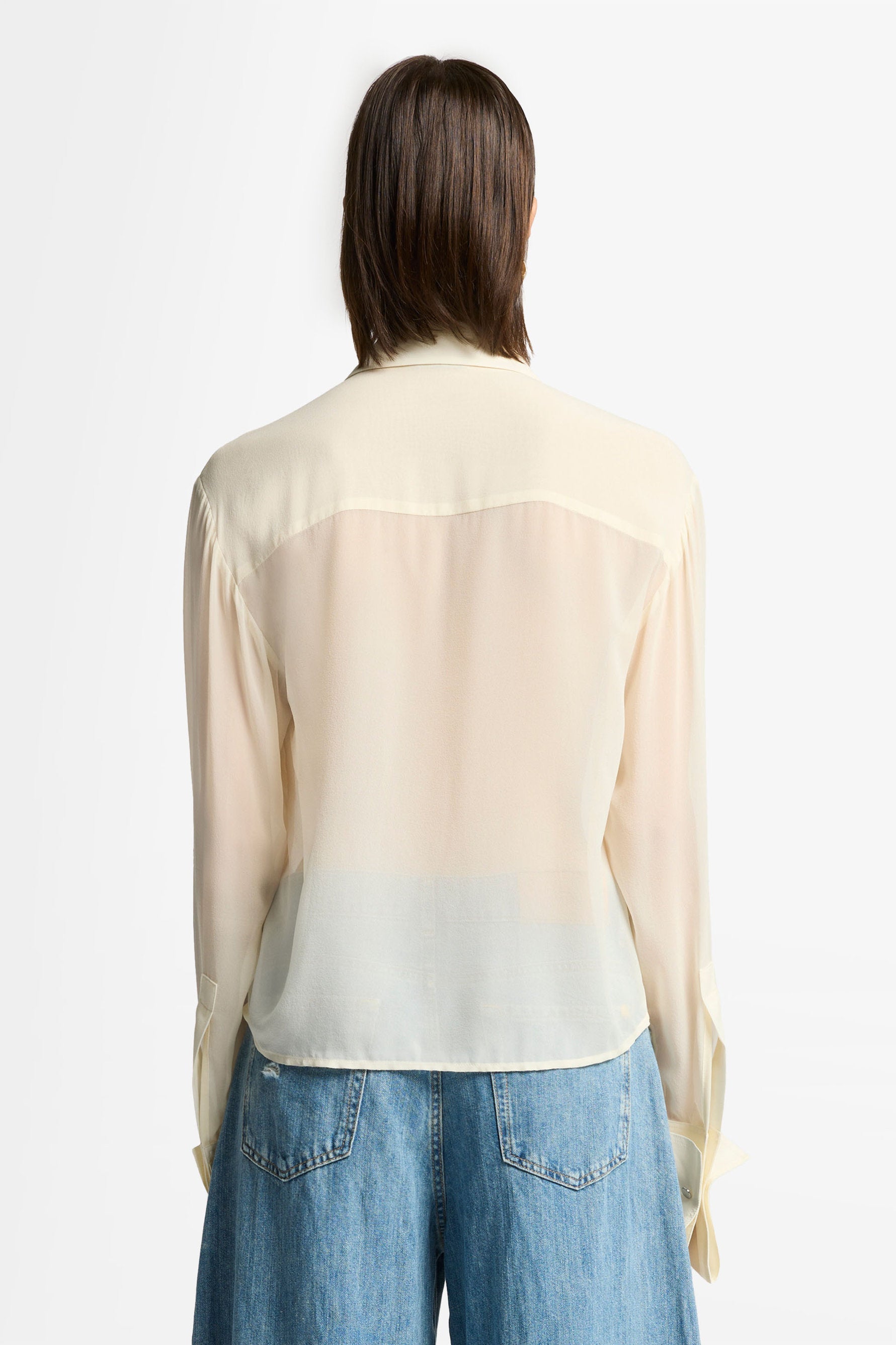 7 For All Mankind_Ruffle Shirt Silk Solitary Star_7N201A71-SIY_SIY_05