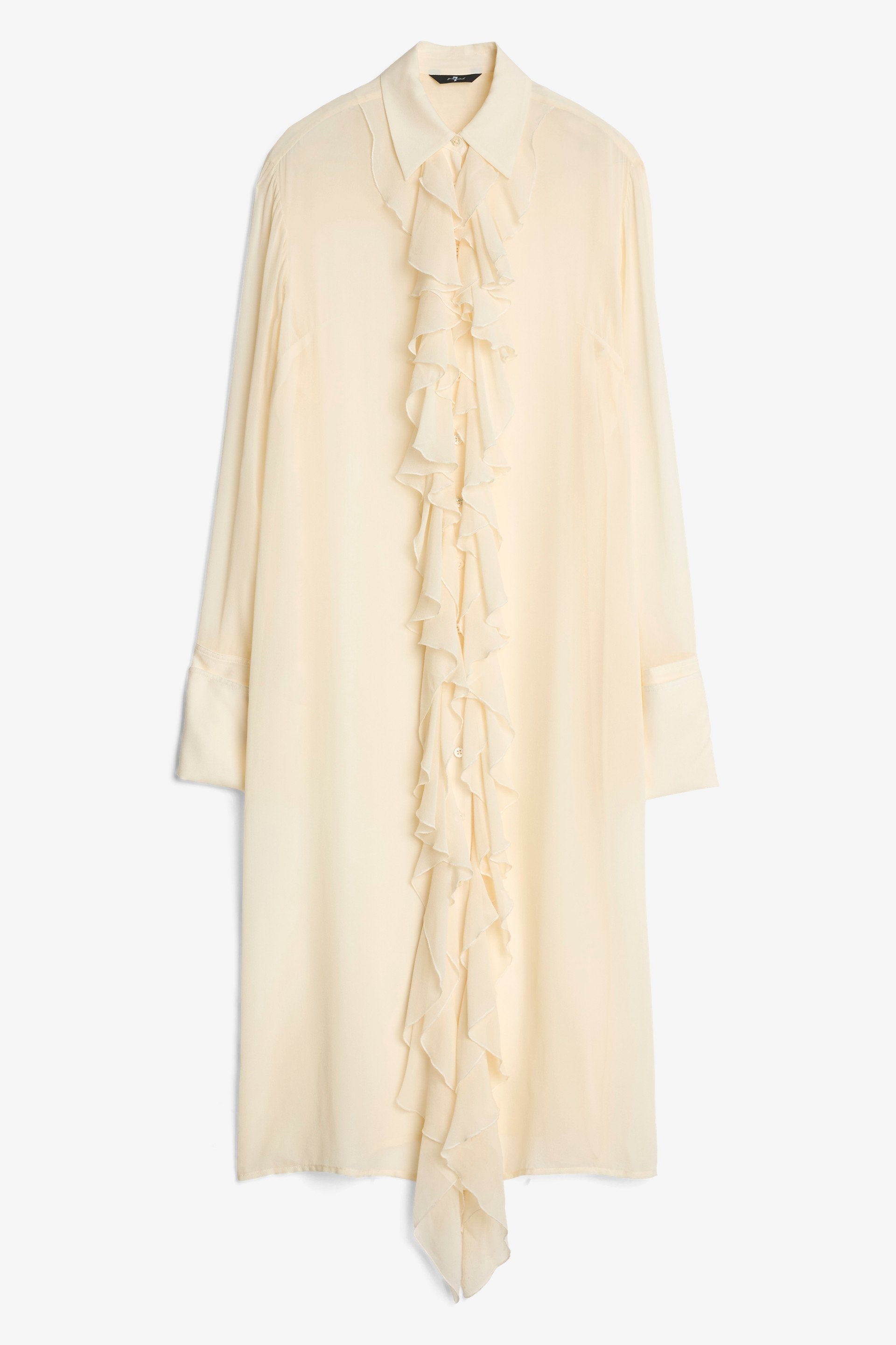 7 For All Mankind_Ruffle Dress Silk Solitary Star_7N202A71-SIY_SIY_03
