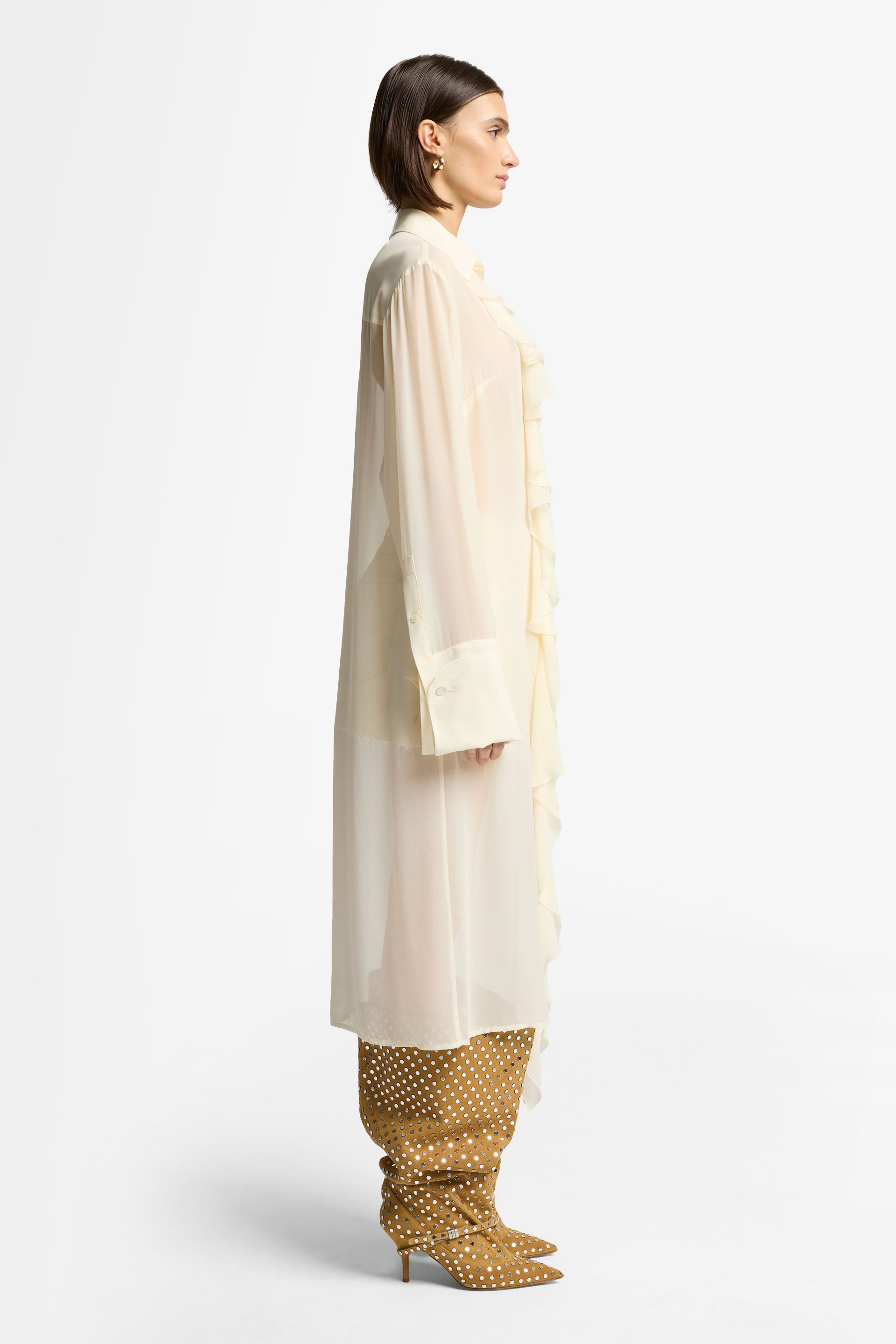 7 For All Mankind_Ruffle Dress Silk Solitary Star_7N202A71-SIY_SIY_06