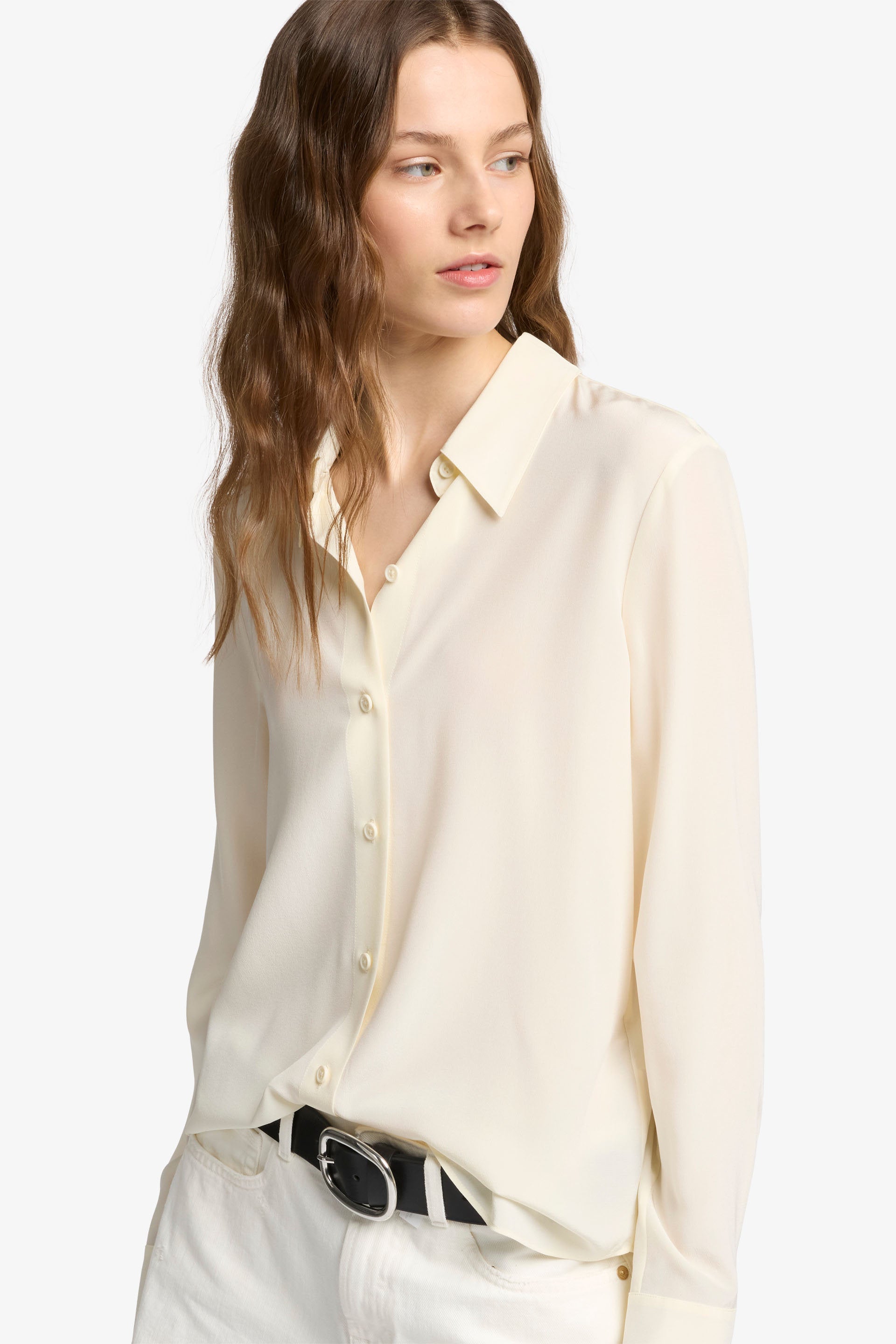 7 For All Mankind_LS Slim Fit Blouse Silk Ivory_7N589480-IVO_IVO_04