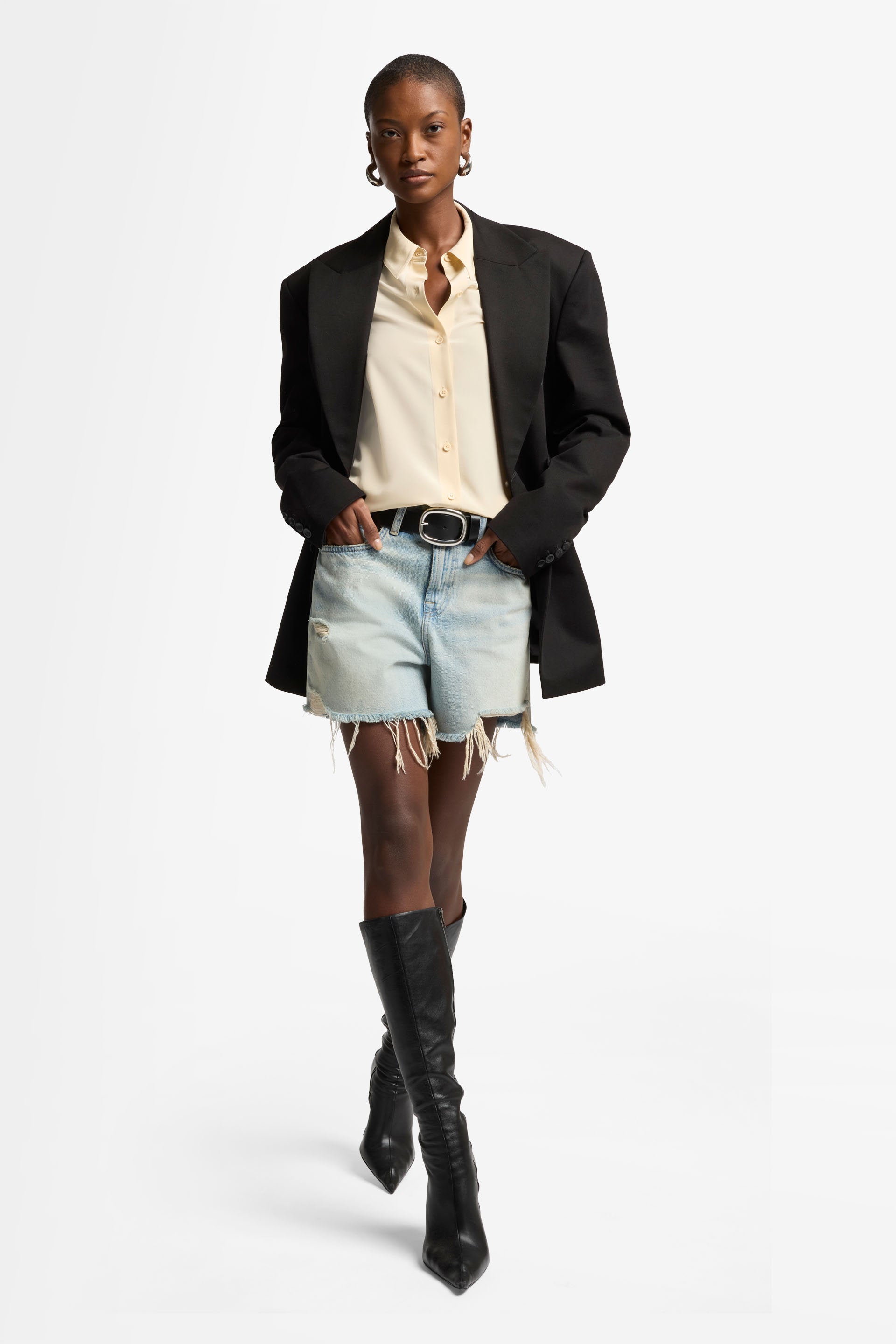 7 For All Mankind_LS Slim Fit Blouse Silk Sand_7N589480-SAN_SAN_07