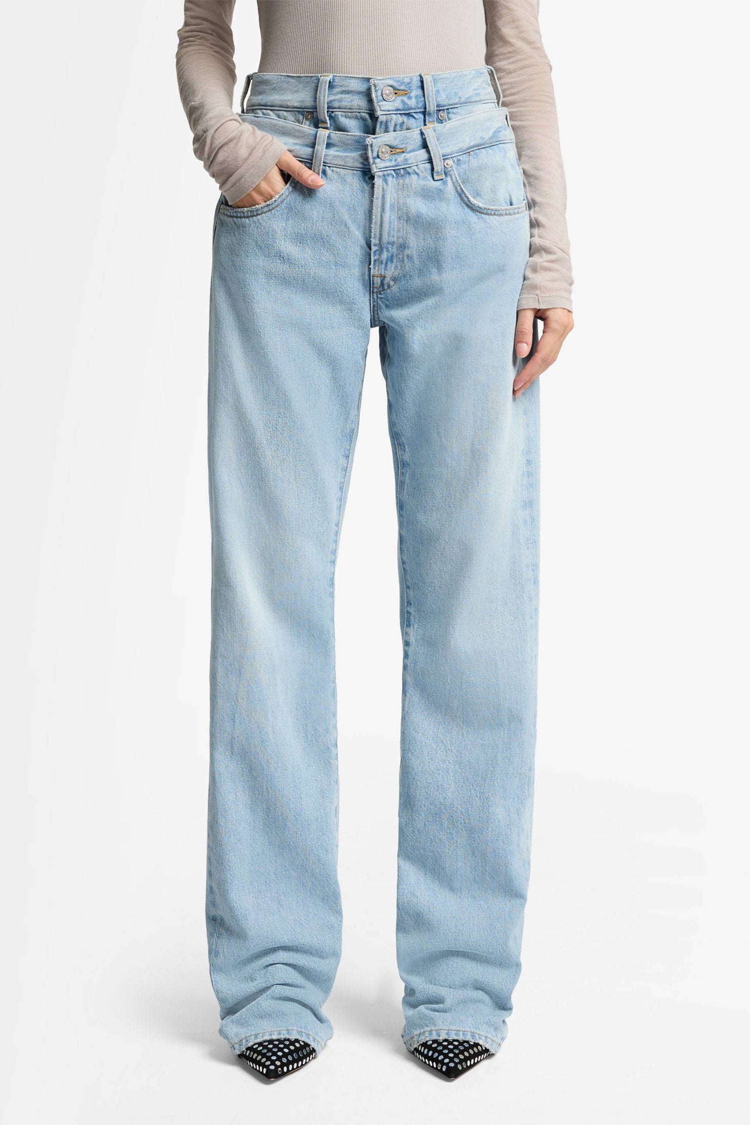 7 For All Mankind_Double Waisted Trouser Bleach_7N839E35-BHL_BHL_02