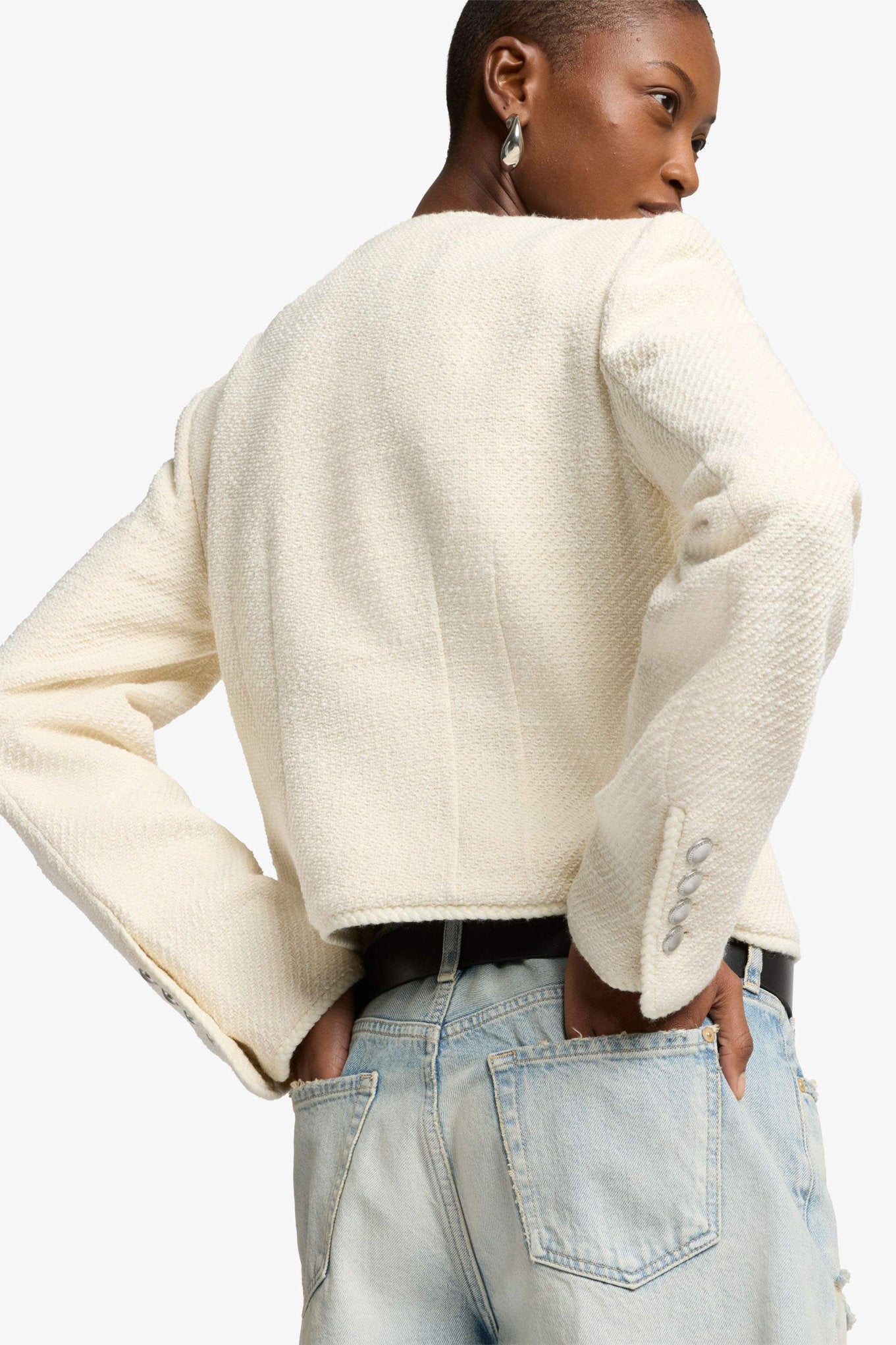 7 For All Mankind_Boucle Jacket Cotton Boucle Ivory_7N955109-IVO_IVO_04