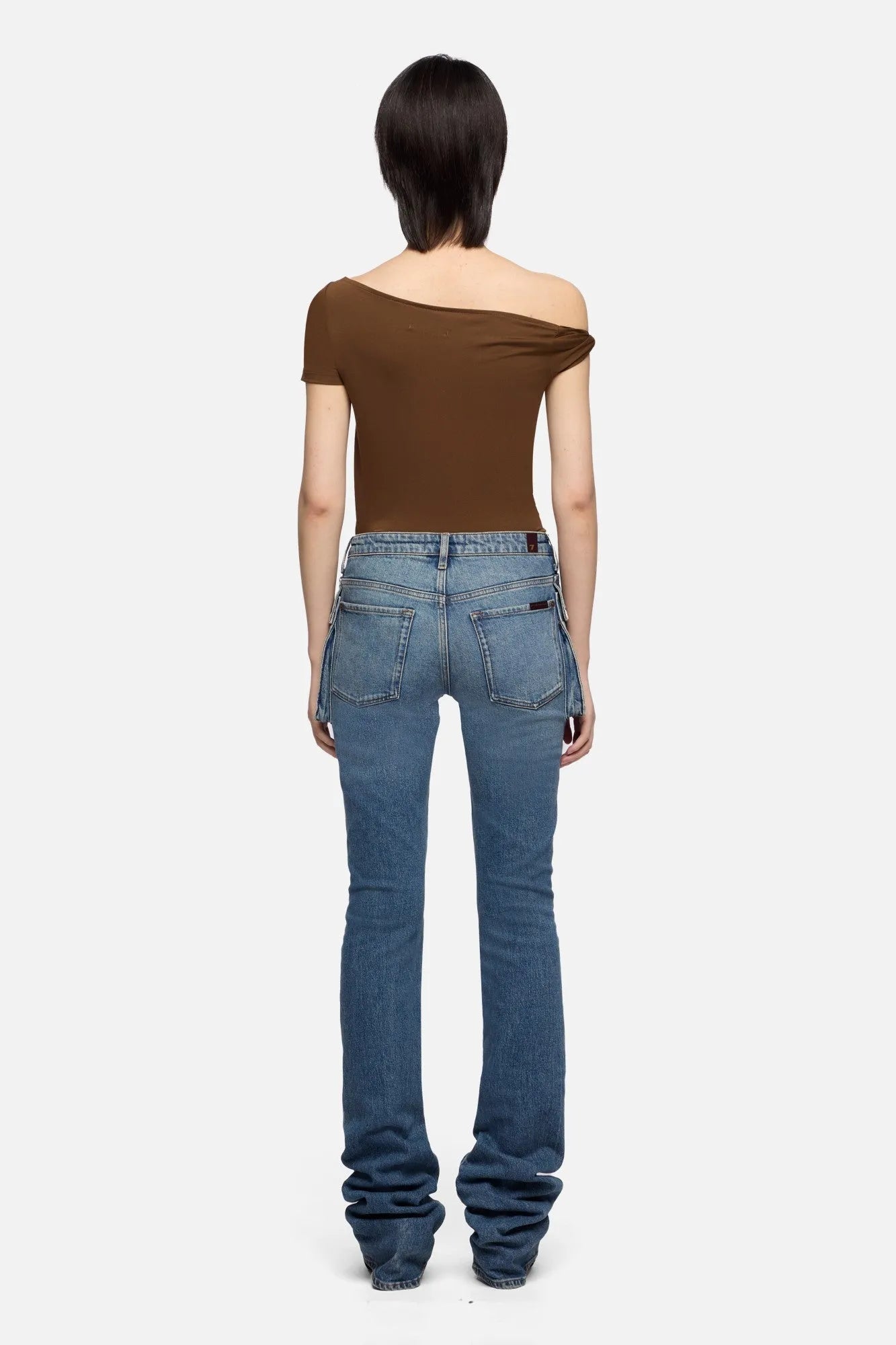 7 For All Mankind Light Blue Women Cargo Low Skinny Boot SKU: 7NAF0K85_3I4 Image 05