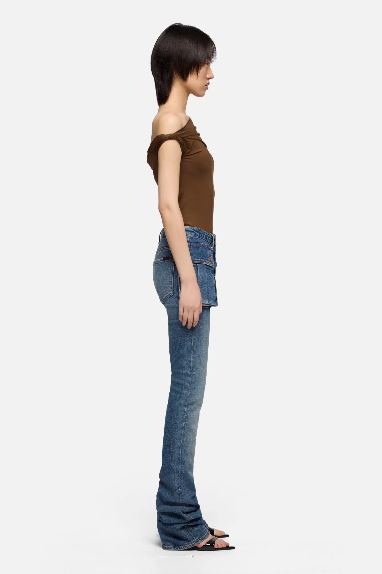 7 For All Mankind Light Blue Women Cargo Low Skinny Boot SKU: 7NAF0K85_3I4 Image 06