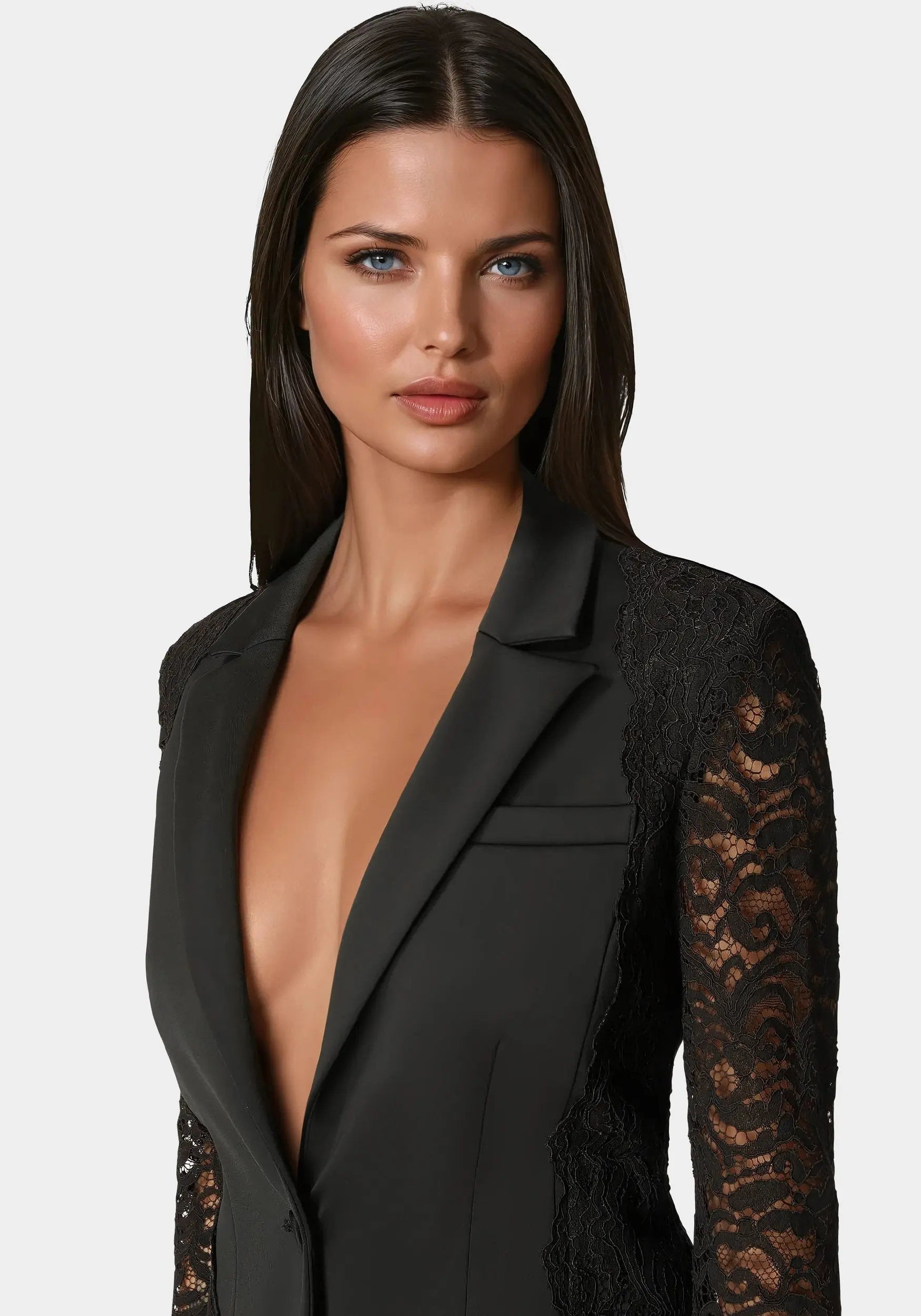 Bebe_Scuba Tailored Lace Blazer_7SKJ0201BE_BLACK_04