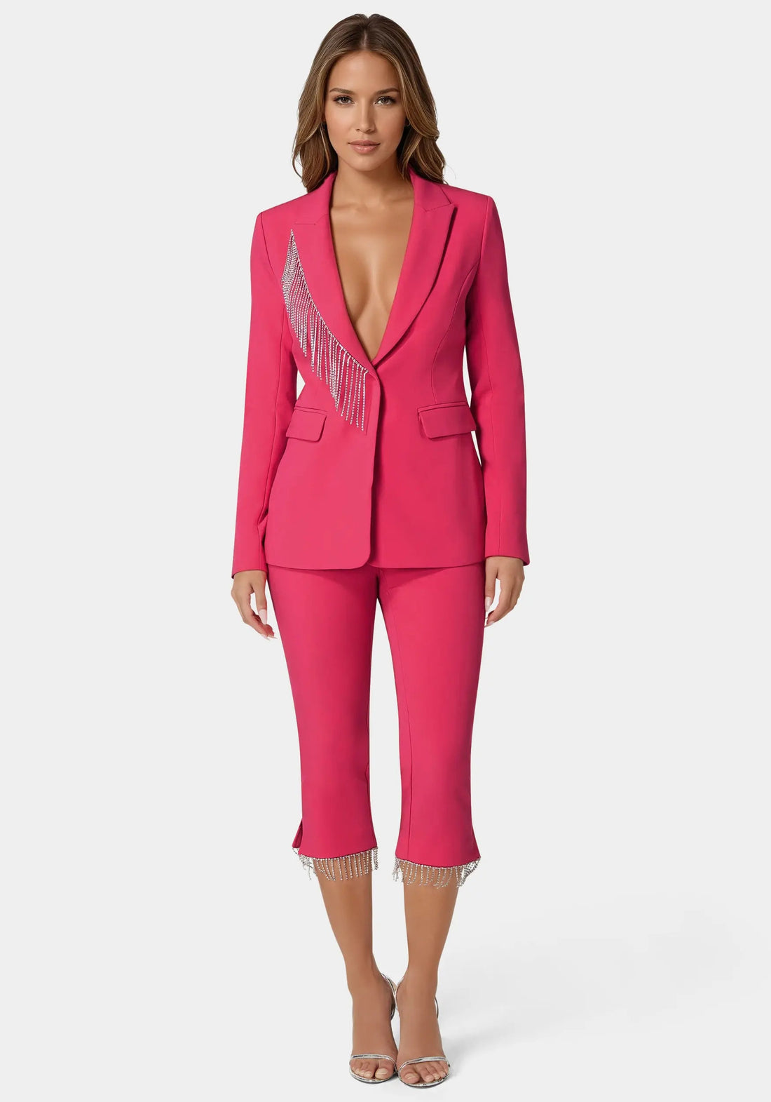 Bebe_Rhinestone Fringe Tailored Blazer_7SWJ0204BE_RASPBERRY_02
