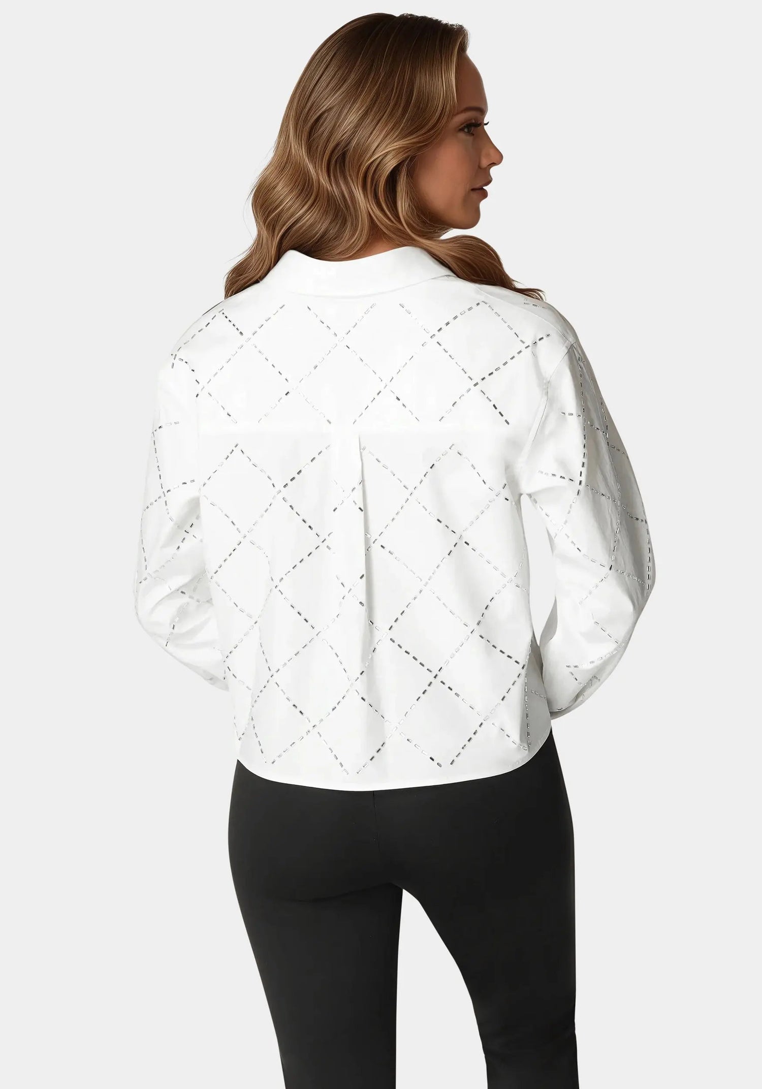 Bebe_Rhinestone Long Sleeve Blouse_7SWL0221BE_WHITE ALYSSUM_03